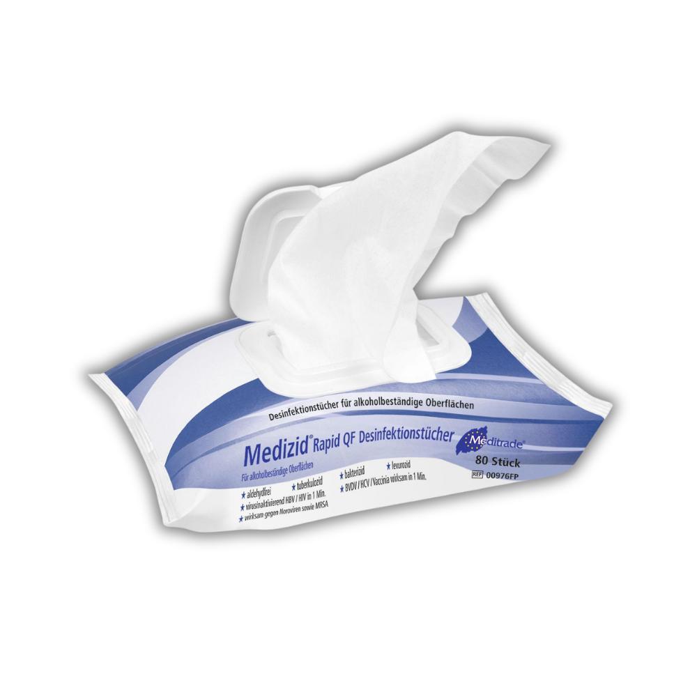 Medizid Rapid QF Flowpack 22 x 20 cm 80 Tücher