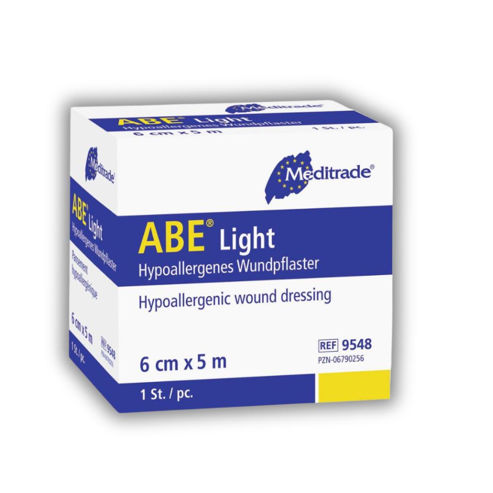 ABE® light Hypoallergener und elastischer Wundschnellverband, 6 cm x 5 m