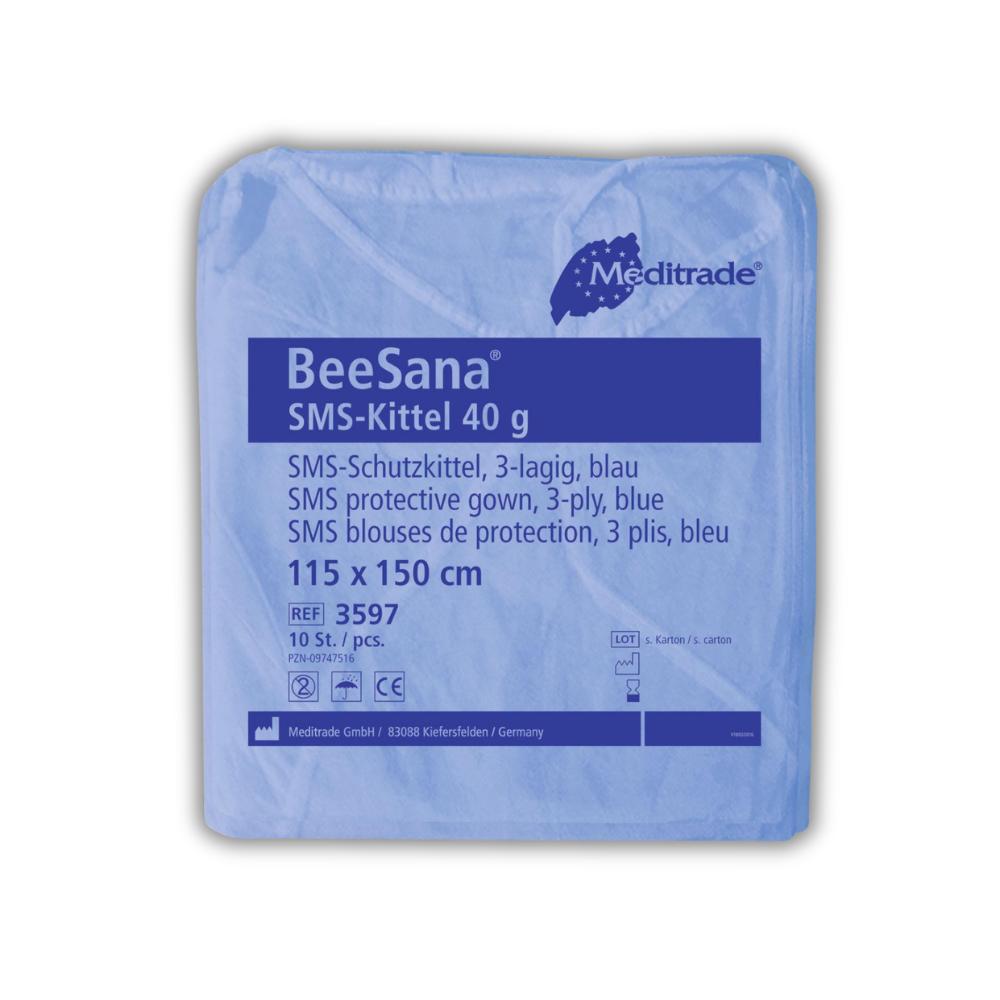 BeeSana SMS-Kittel 40 g 115 x 150 cm, blau