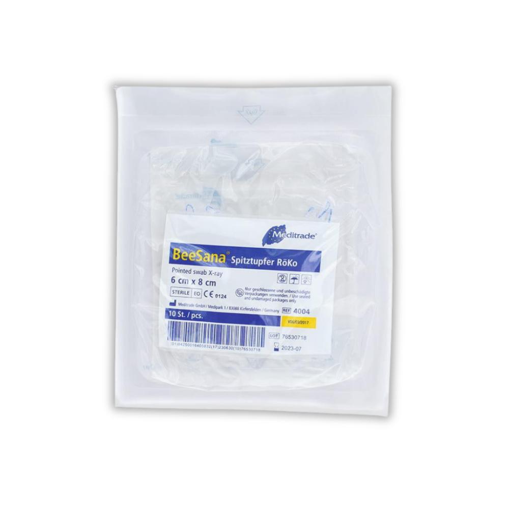 BeeSana Spitztupfer RK VM 20, RöKo, doppelt steril, 6 x 8 cm
