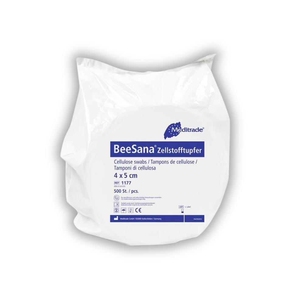 BeeSana® Zellstofftupfer keimreduziert 4 x 5 cm, keimreduziert
