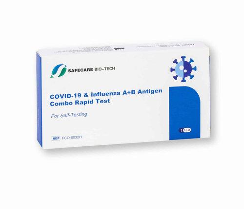 Safecare Influenza A+B & Antigen Covid-19 Combo Rapid Test mit MHD 10/2028