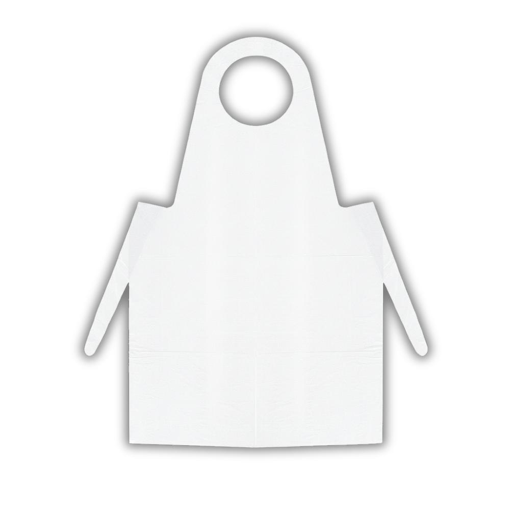 PE-Einmalschürze PE-Schürze, 140 x 75 cm, 30µm, weiß, einzeln entnehmbar aus Box