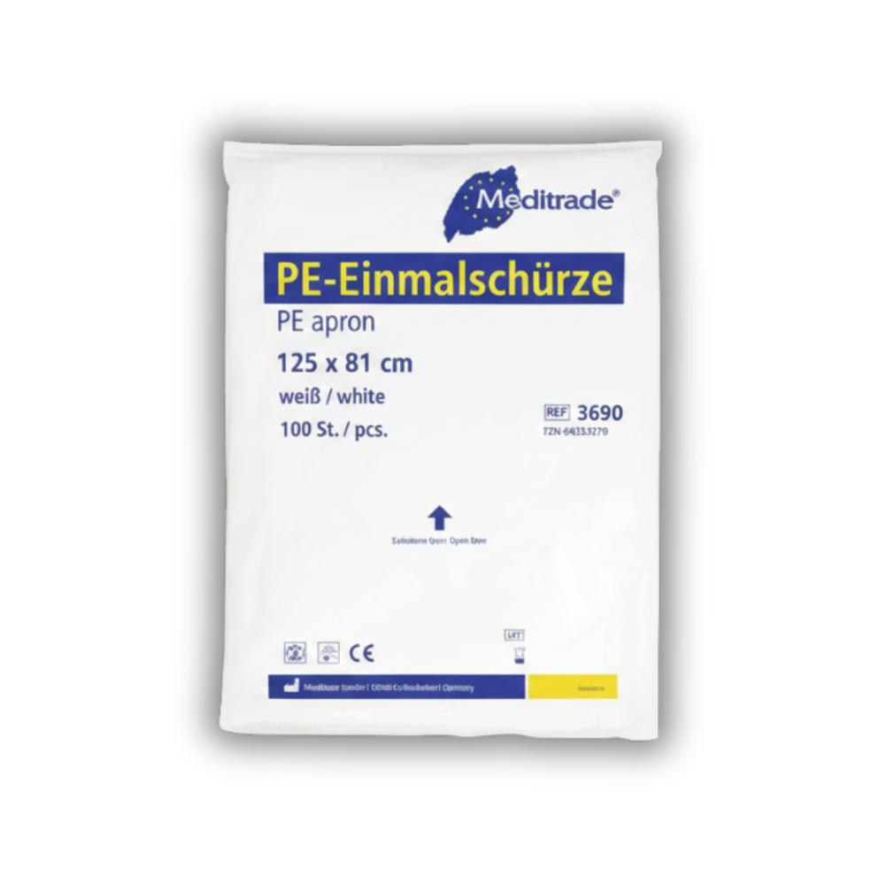 PE-Einmalschürze PE-Schürze, 125 x 81 cm, 16µm, weiß, im Beutel zur Einzelentnahme