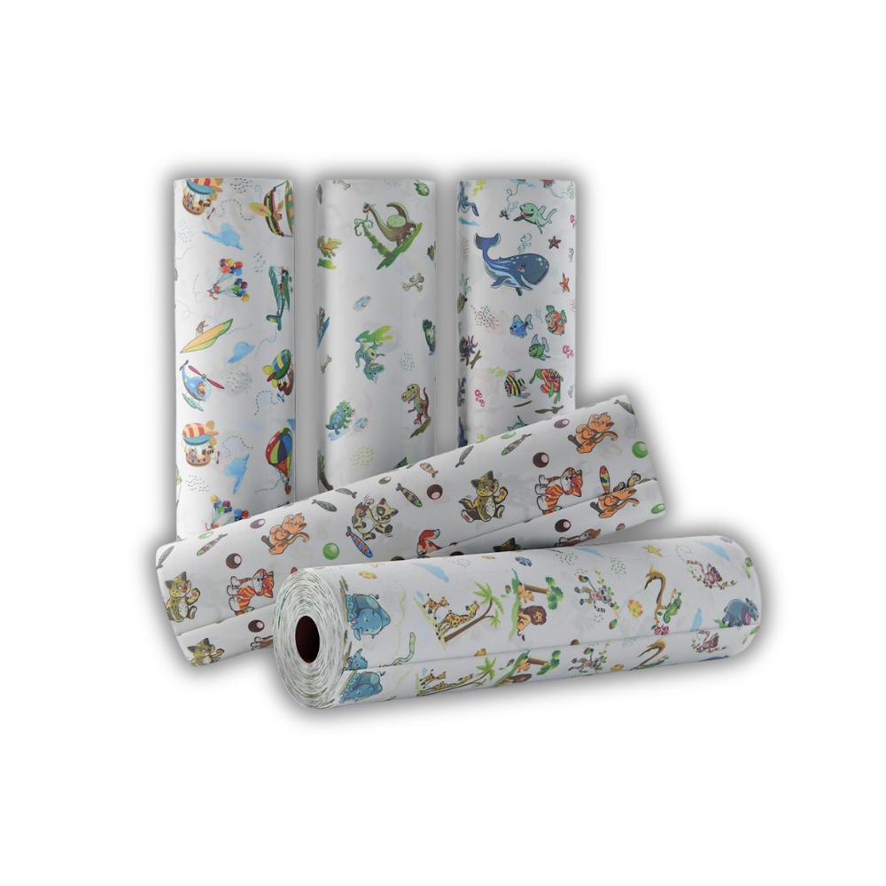 Rollicel® KidsRoll Liegenabdeckung Kinderrolle mit Muster 50cm x 46m, 135 Blatt