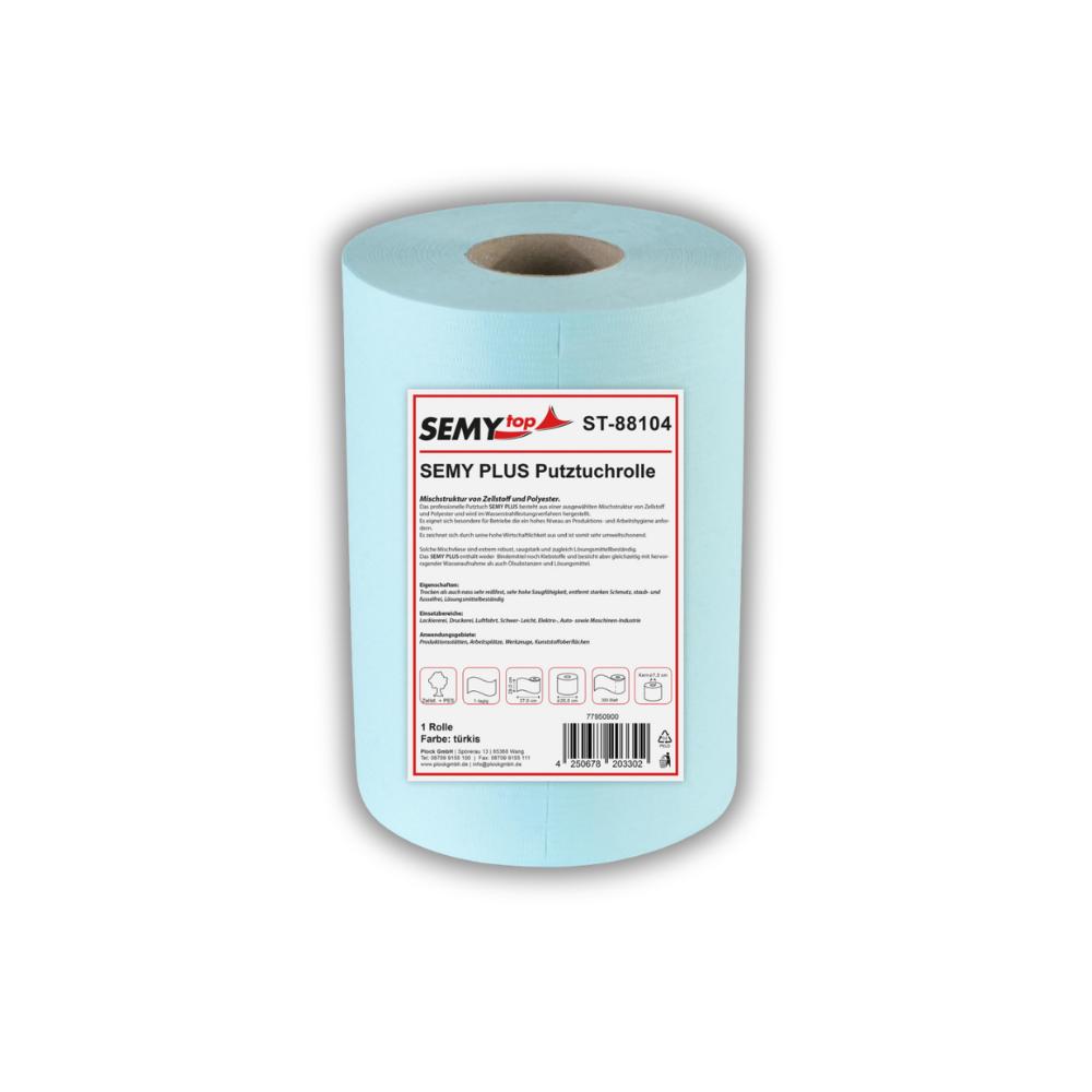 SEMYtop Semy Plus Putztuchrolle 29 cm, türkis 300 Blatt, 1 Rolle