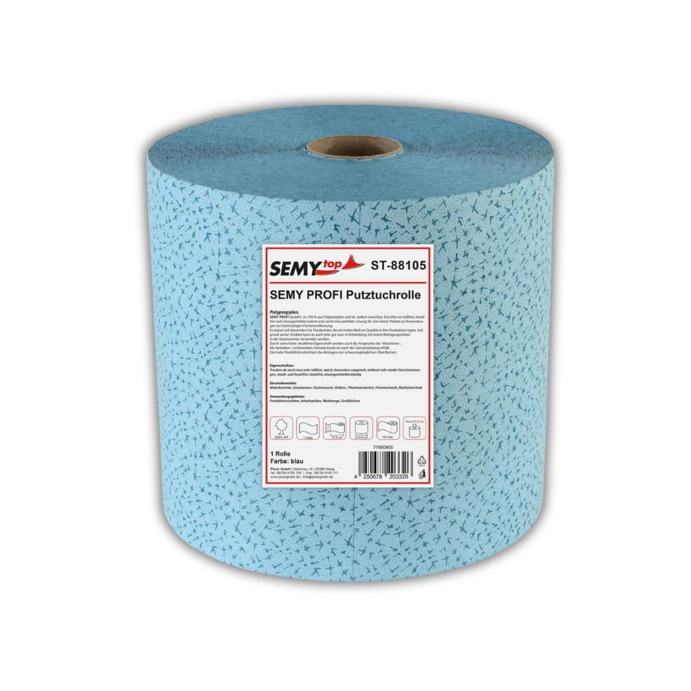 SEMYtop Semy Profi Putztuchrolle 32 cm, blau 500 Blatt, 1 Rolle