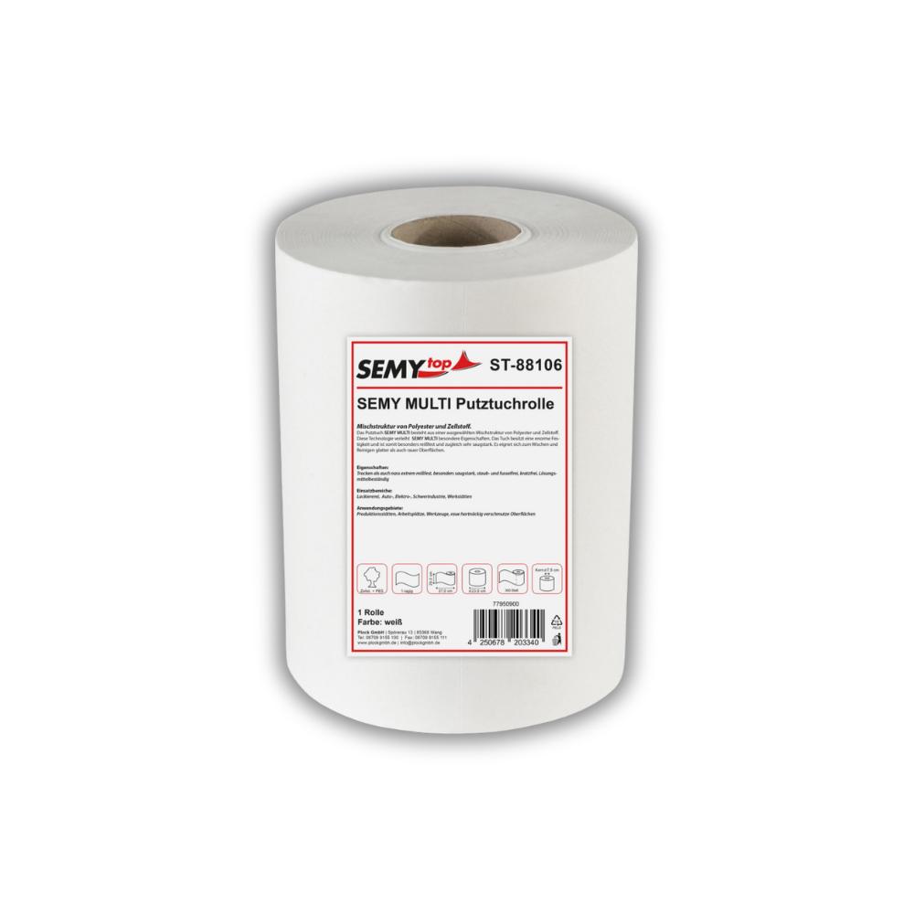 SEMYtop Semy Multi Putztuchrolle 29 cm, weiß 300 Blatt, 1 Rolle