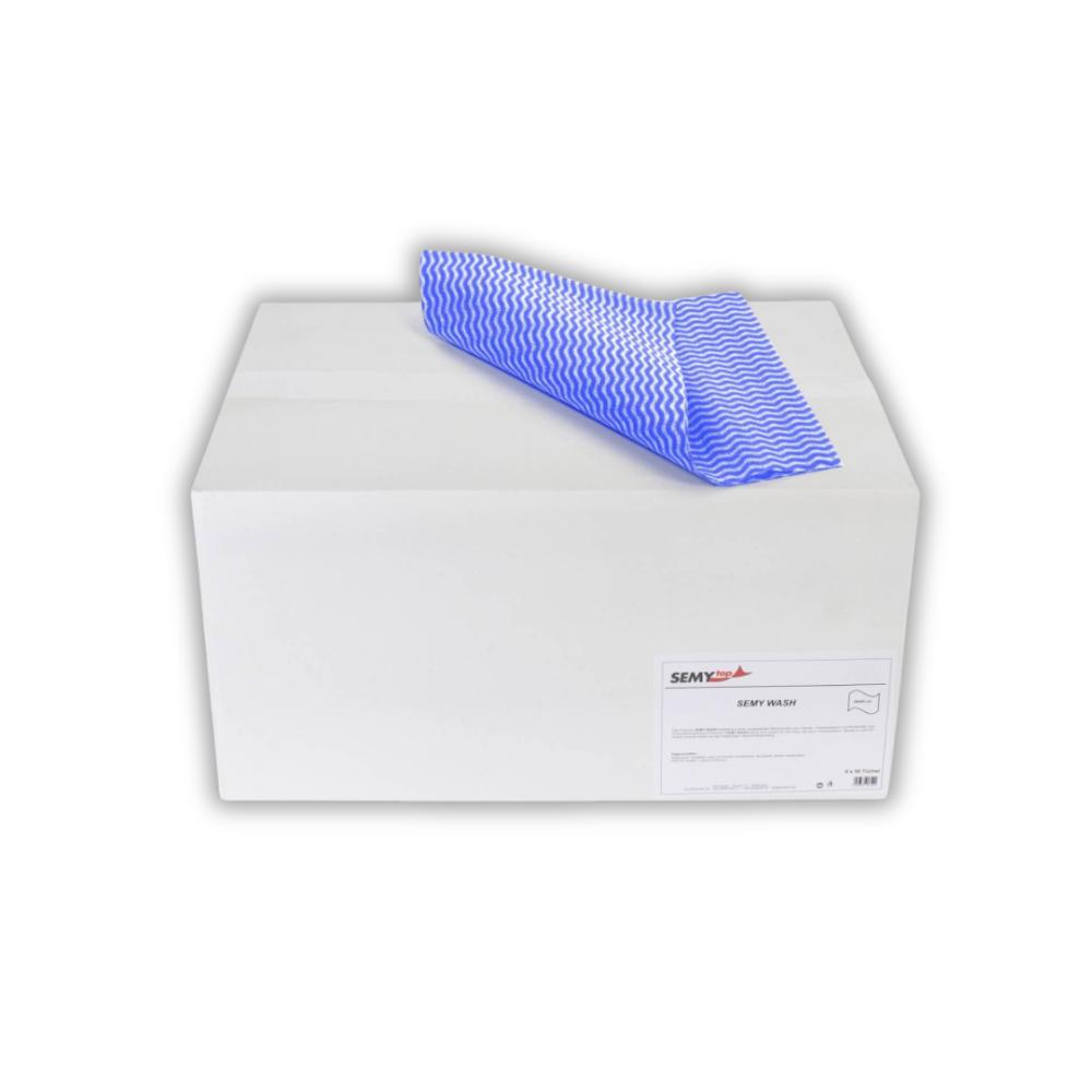 SEMYtop Semy Wash Putztuch blau, 38x60 cm 1/4-Falz, 6x50 Blatt