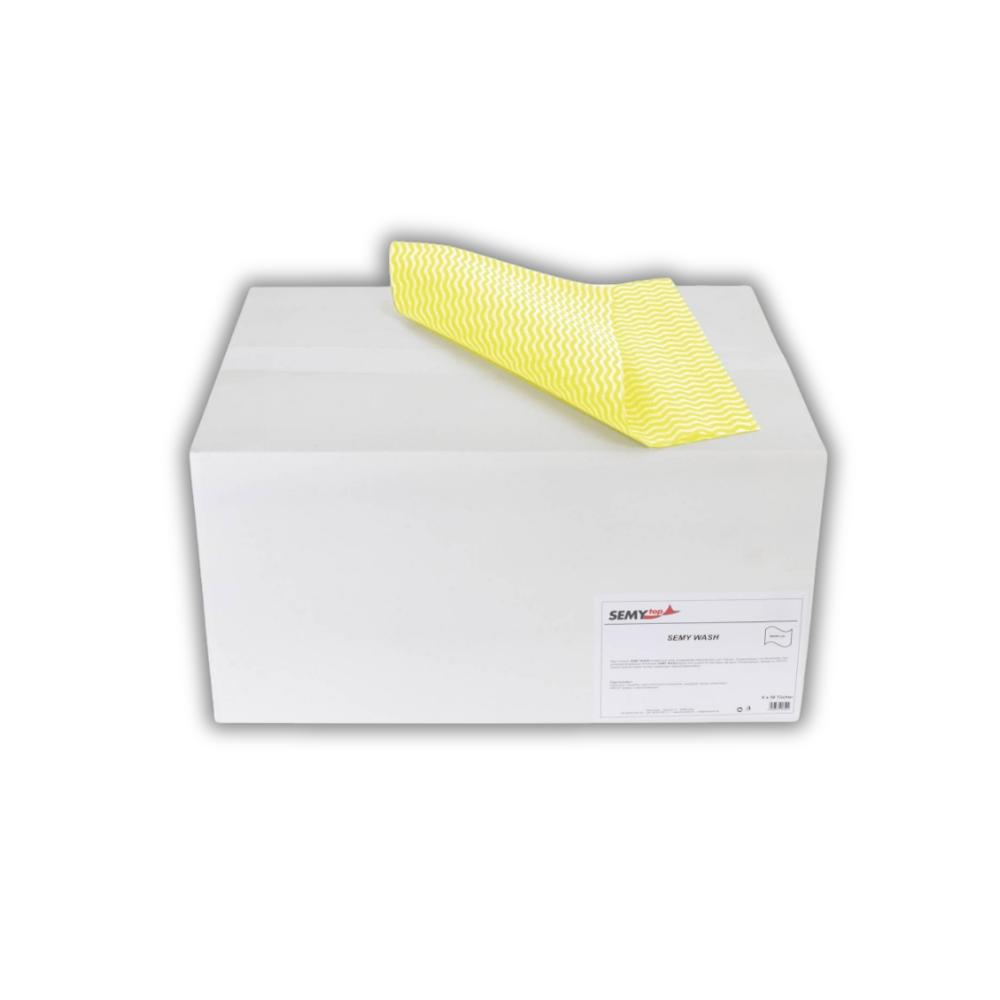 SEMYtop Semy Wash Putztuch gelb, 38x60 cm 1/4-Falz, 6x50 Blatt