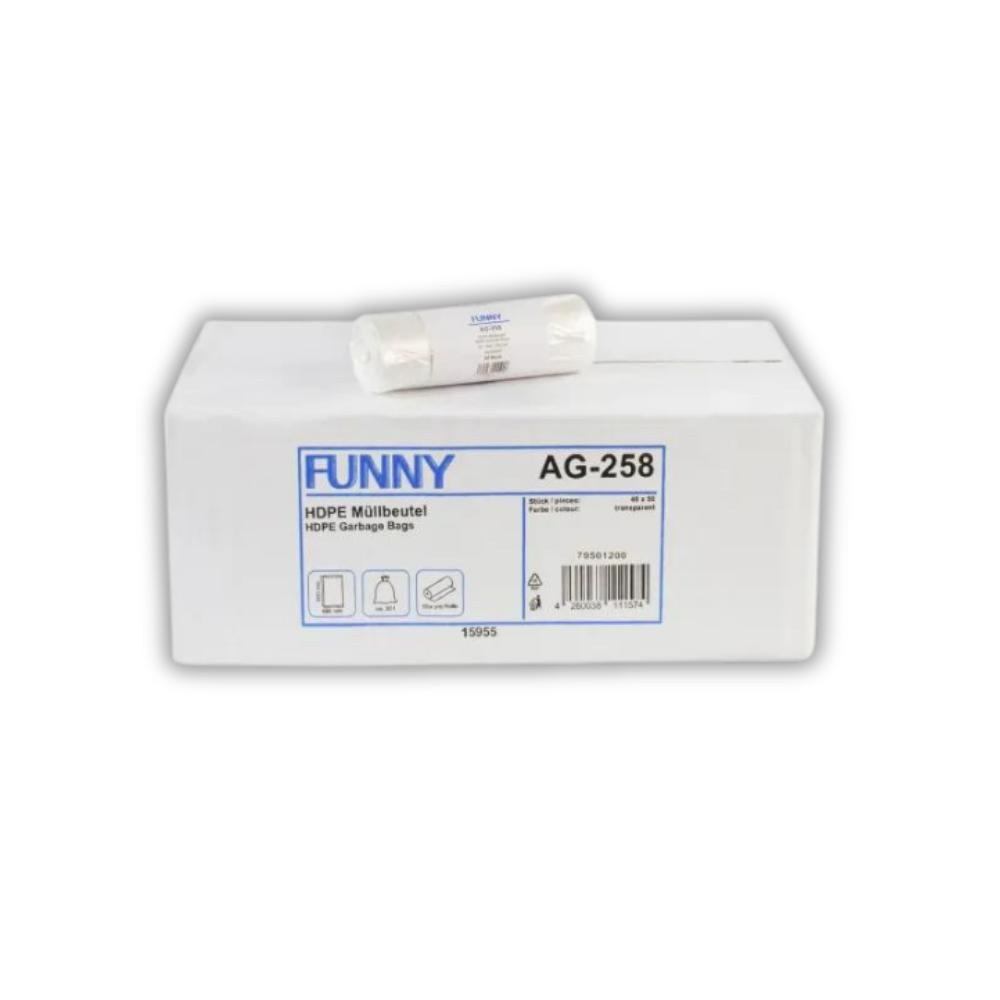 FUNNY HDPE Müllbeutel, natur, 30 l, 490 x 600 mm