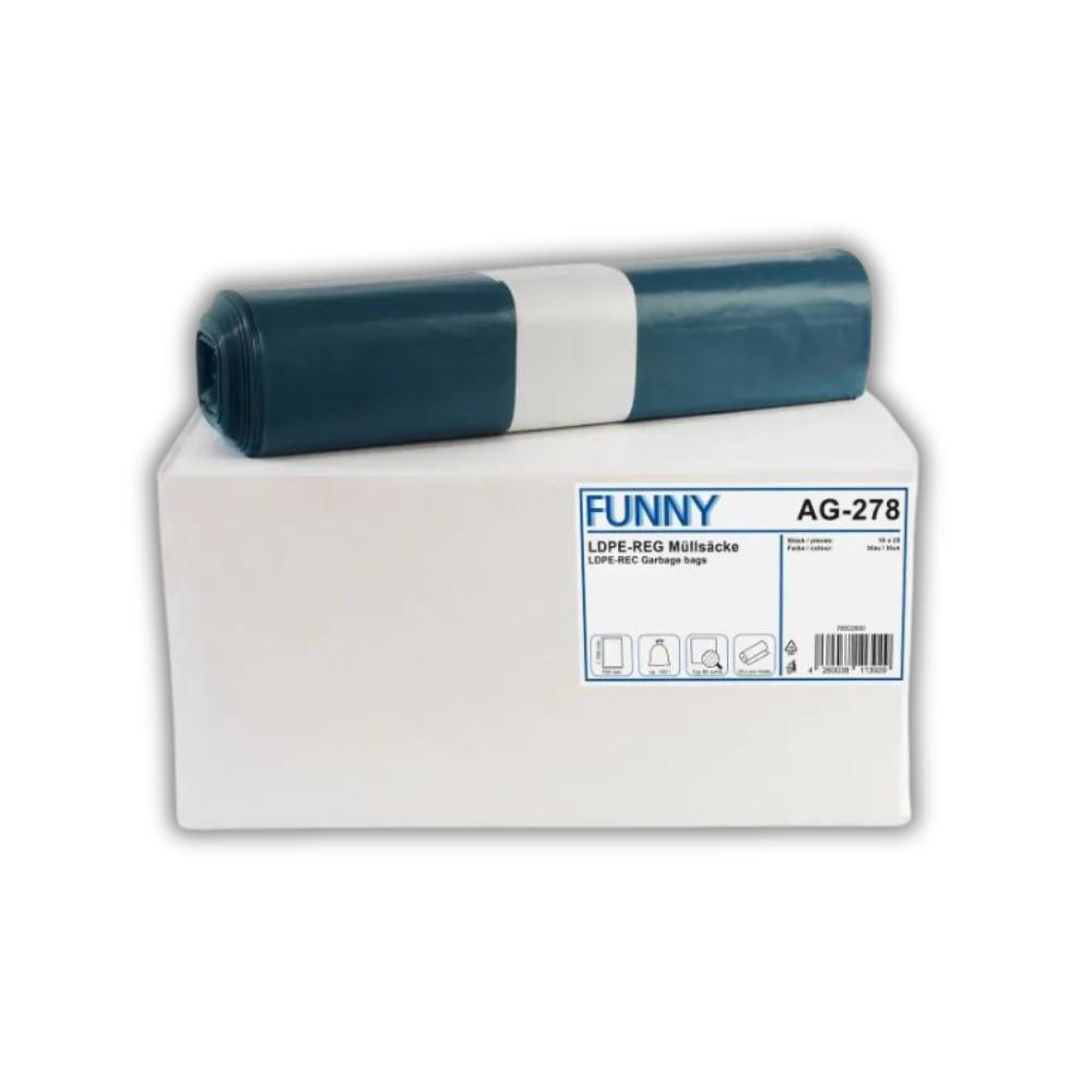 FUNNY LDPE-Regenerat Müllsäcke, blau, Typ 80 extra, 120 l, 700 x 1.100 mm