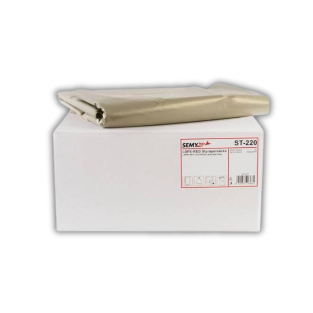 SEMYtop LDPE-Reg. Styroporsäcke, transparent, Typ 80, ca. 1.000 l 900+600 x 1.800 mm