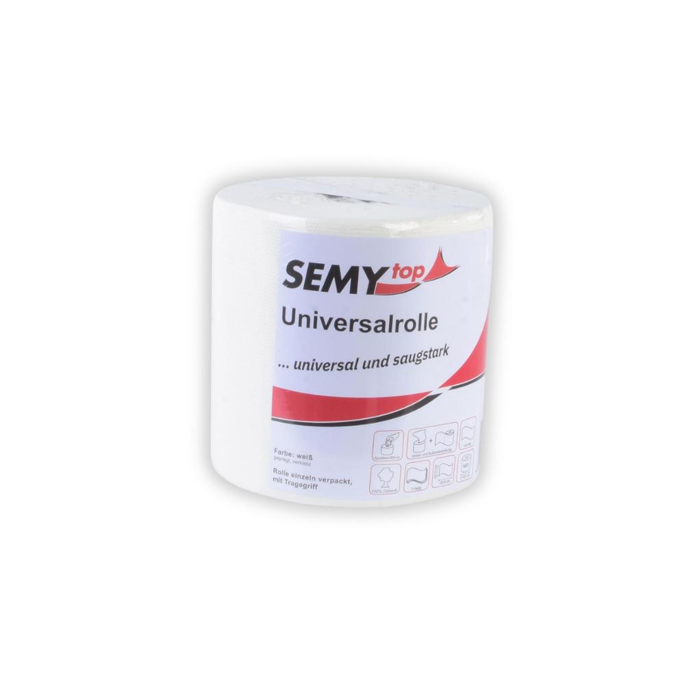 SEMYtop Handtuchrolle MIDI 20 cm, 3-lagig, weiß Zellstoff, Ø 19 cm, 6 Rollen