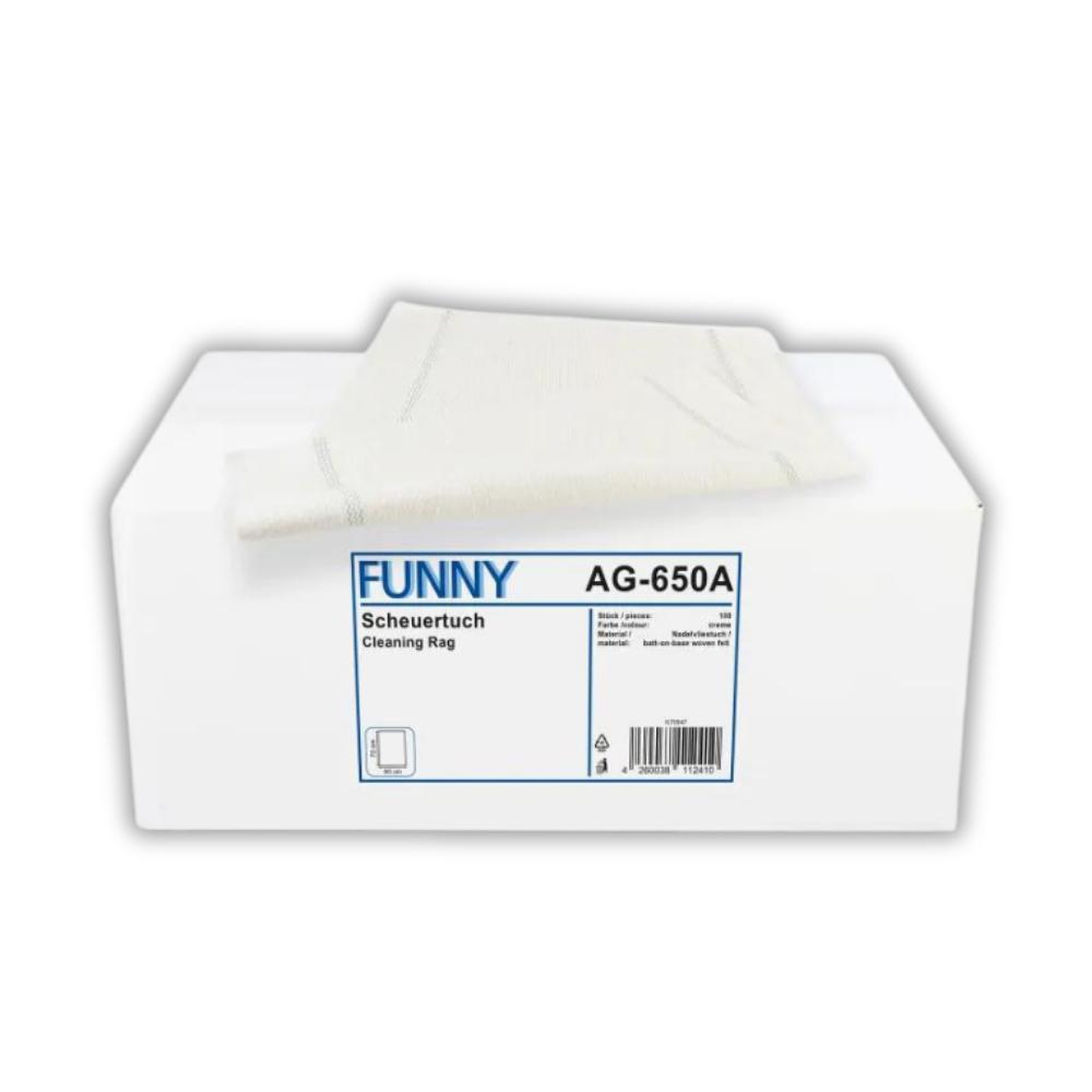 FUNNY Scheuertuch, weiß, Nadelvlies 60 x 70 cm, 1 Stück