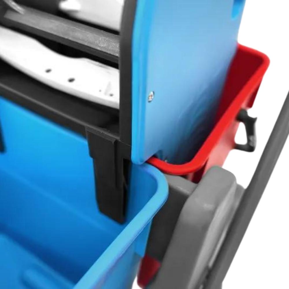 SEMYtop Doppelfahrwagen mit 2 x 25 l Eimer Kunststoffpresse