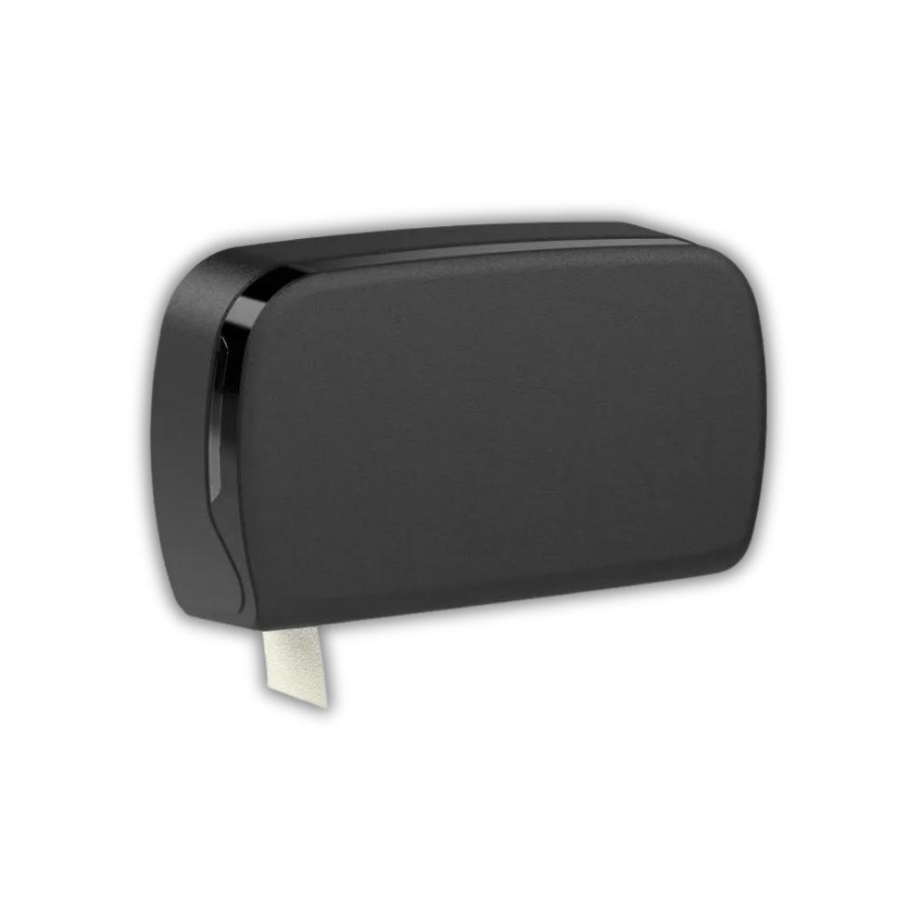 SEMYtop Maxi Jumbo Toilettenpapierspender, für 2 Rollen, schwarz matt für Rollen bis Ø 23 cm