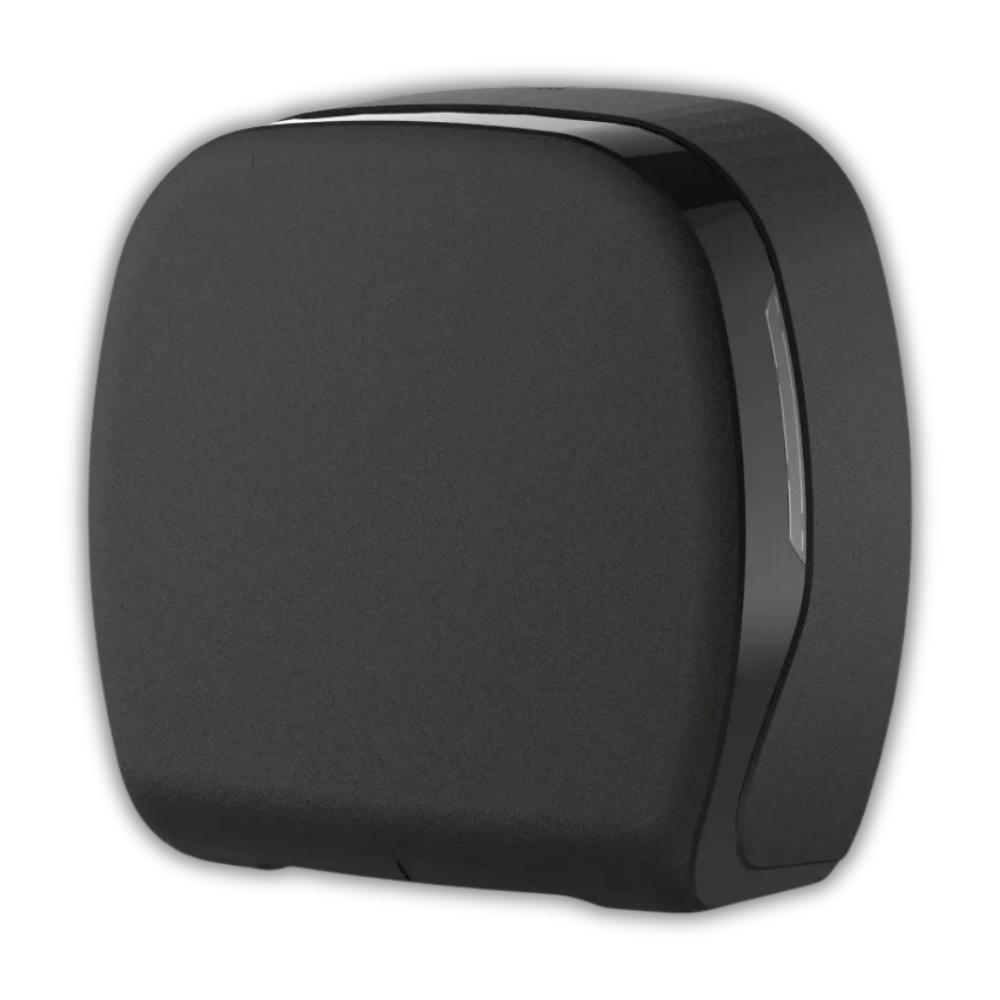 SEMYtop Jumbo Toilettenpapierspender, schwarz matt für Rollen bis Ø25 cm