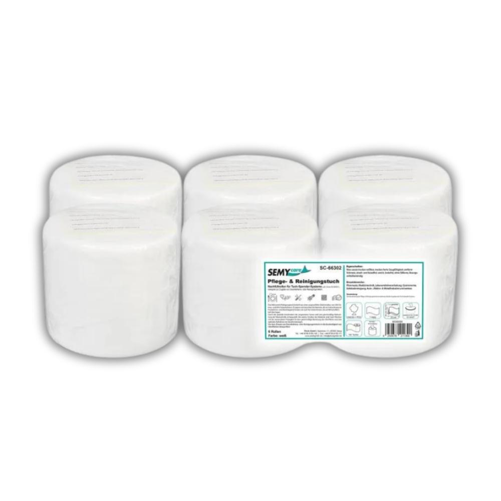 SEMYcare Rolle 24 x 23 cm, 100 Blatt, weiß Nachfüllpack, 6 Rollen