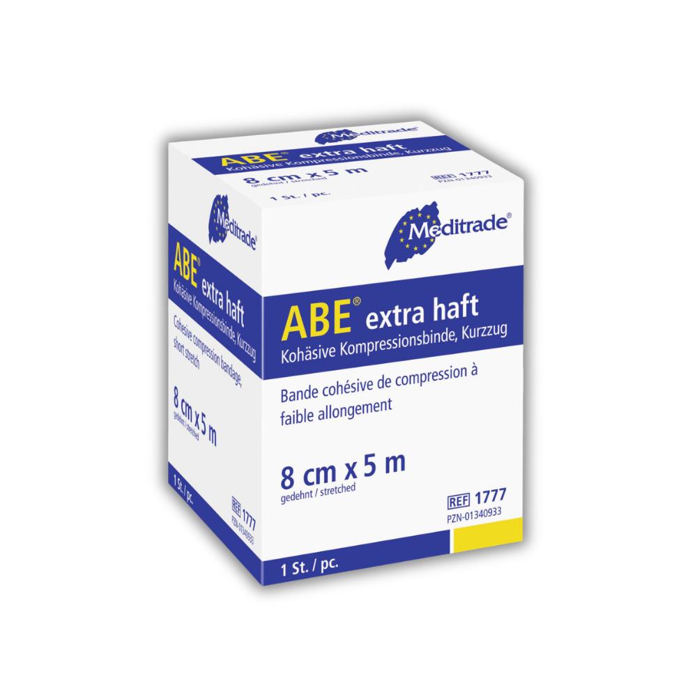 ABE extra haft Kohäsive Kurzzugbinde, 8 cm x 5 m