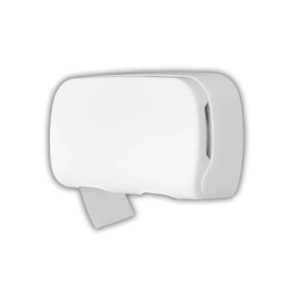 SEMYtop Toilettenpapierspender, für 2 Rollen, weiß matt für kernloses Toilettenpapier