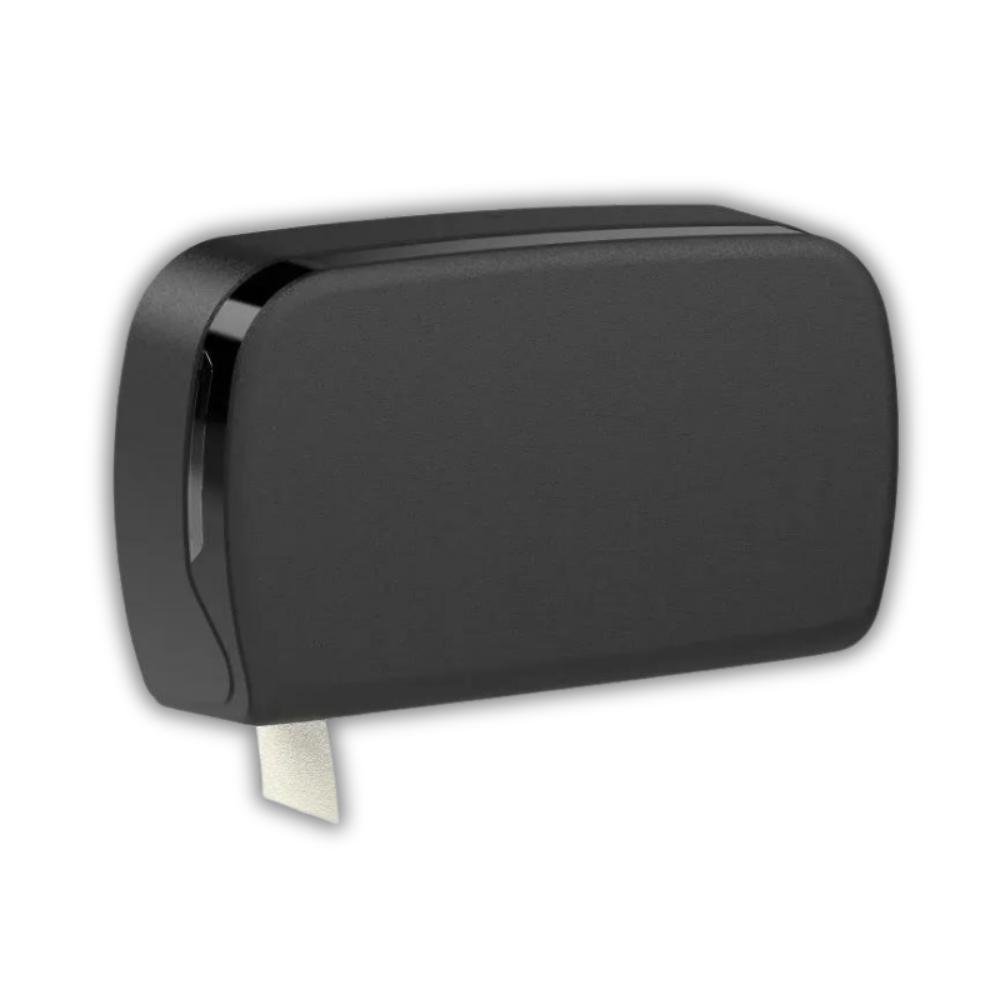 SEMYtop Maxi Jumbo Toilettenpapierspender, für 2 Rollen, schwarz matt für Rollen bis Ø 23 cm