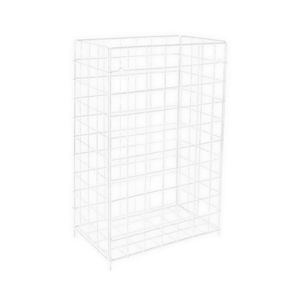 SEMYtop Abfallkorb zusammenlegbar weiß, beschichtet, 405 x 251 x 628 mm