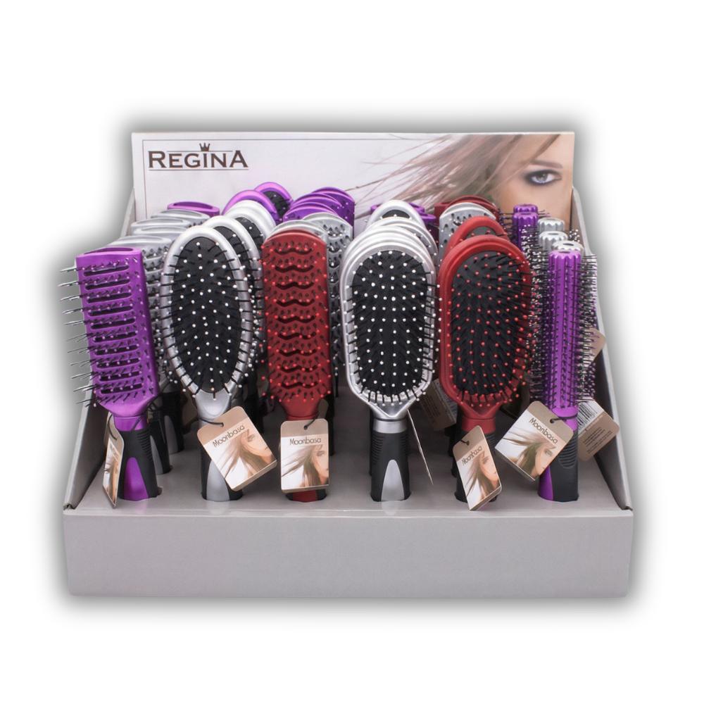 REGINA_REINEX Haarbürsten Display 5-fach,3 Farben