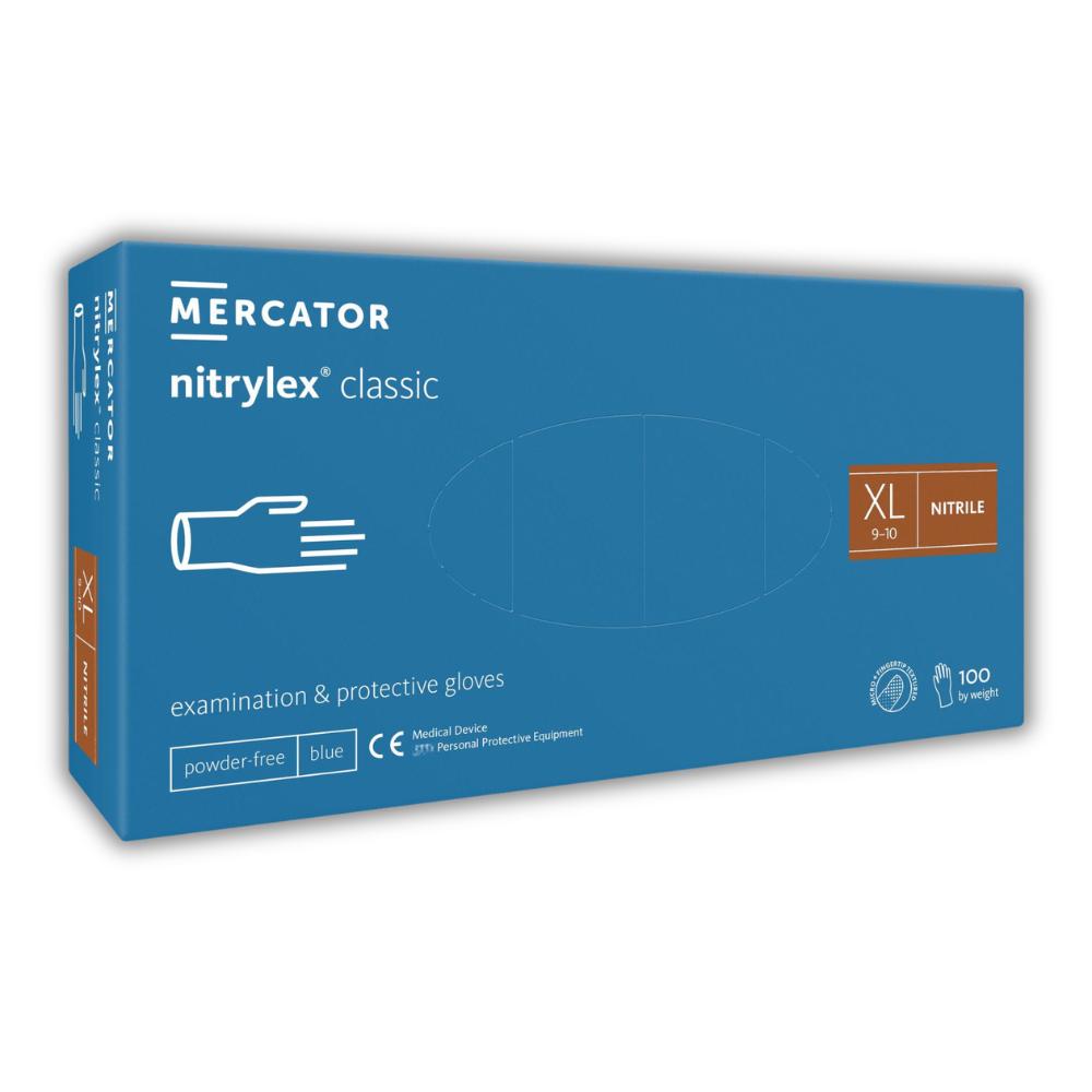 Mercator nitrylex® classic blue Nitrilhandschuhe - Gr. XL