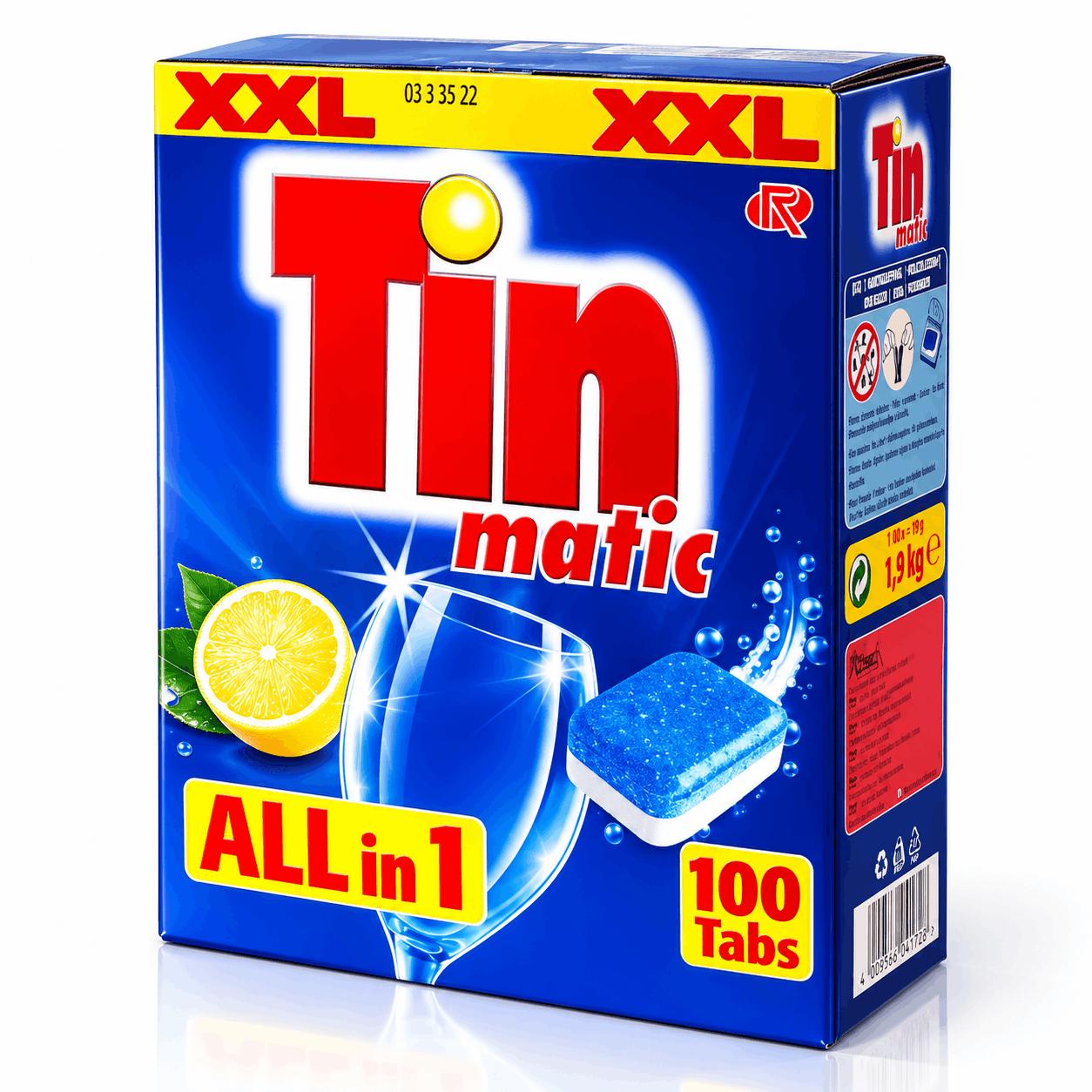 Tin matic All in One Geschirrreinigertabs - 100 Stück