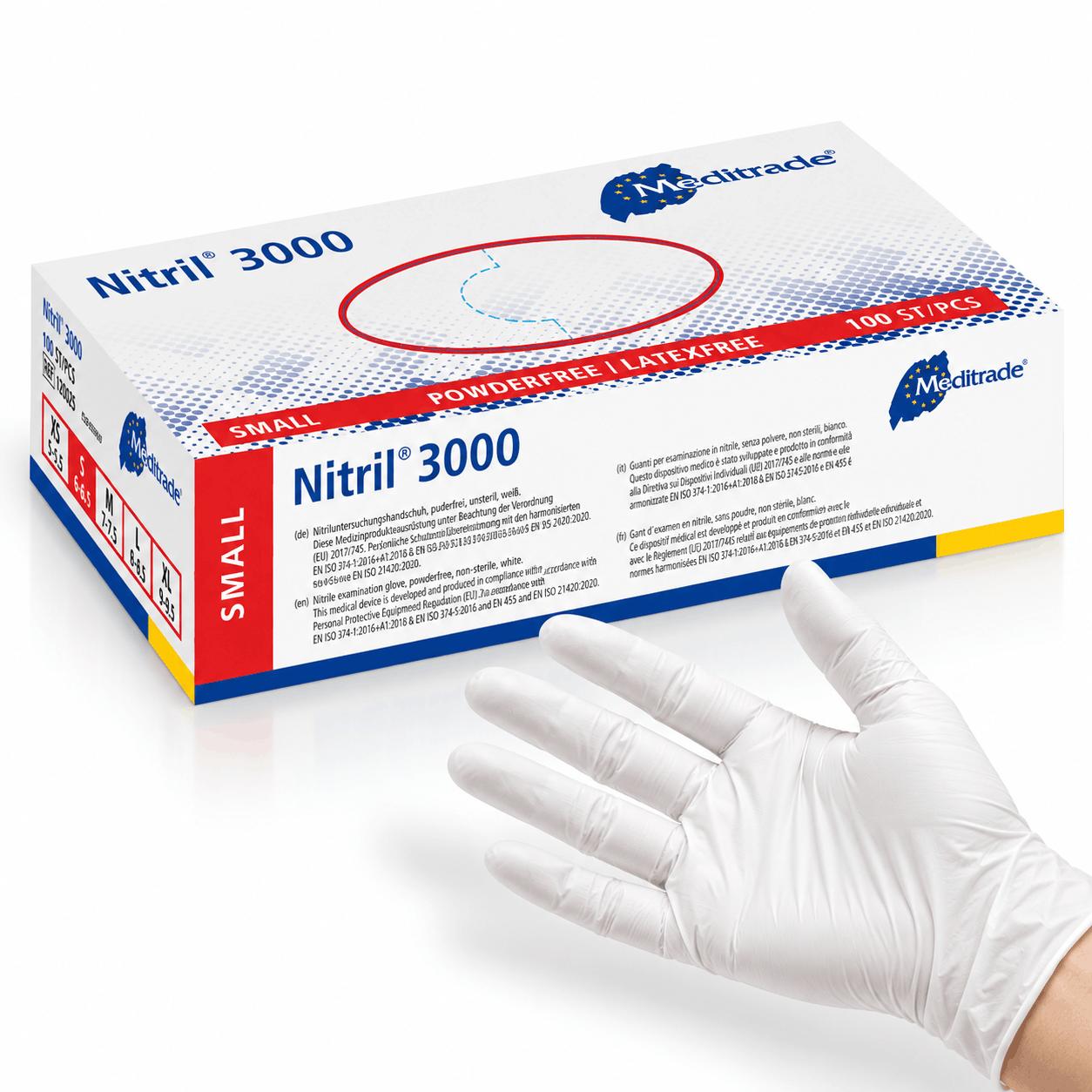 Nitril 3000 Nitrilhandschuhe weiß