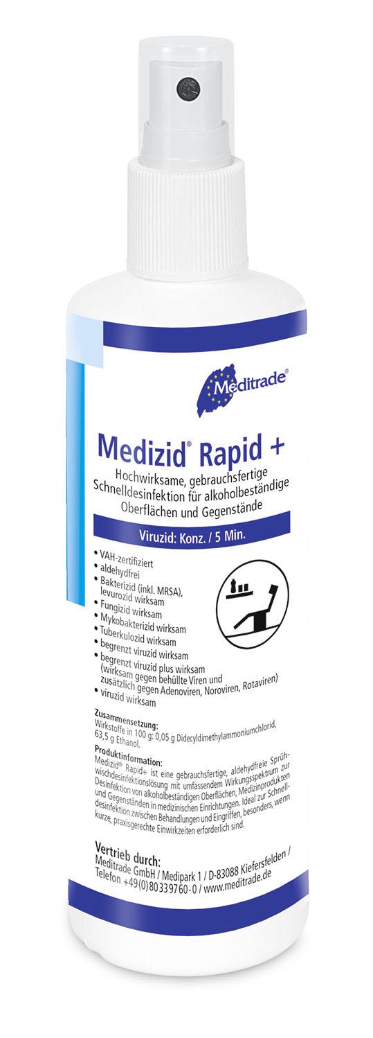 Medizid Rapid+ aldehydfreie Flächendesinfektion, 250 ml