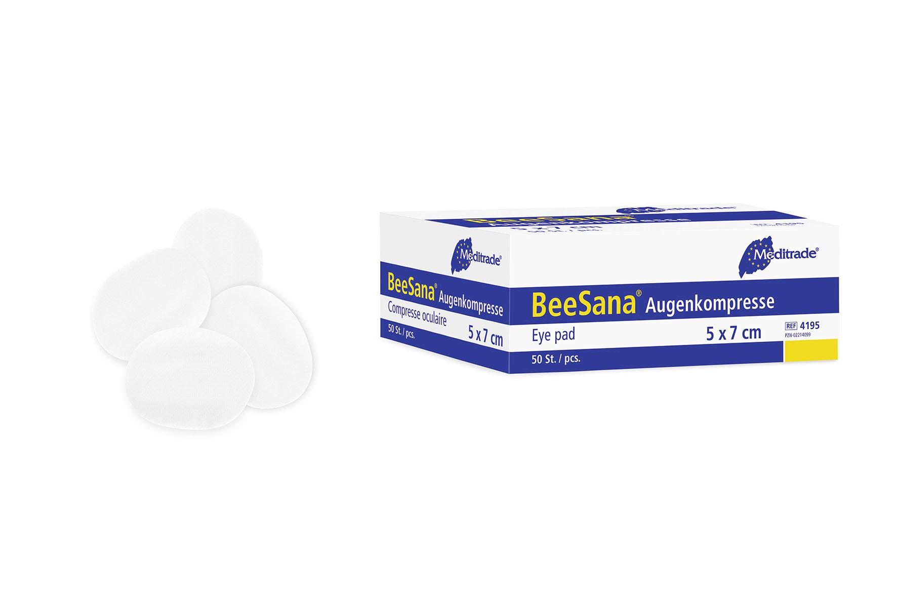 BeeSana® Augenkompresse unsteril, 5x7 cm