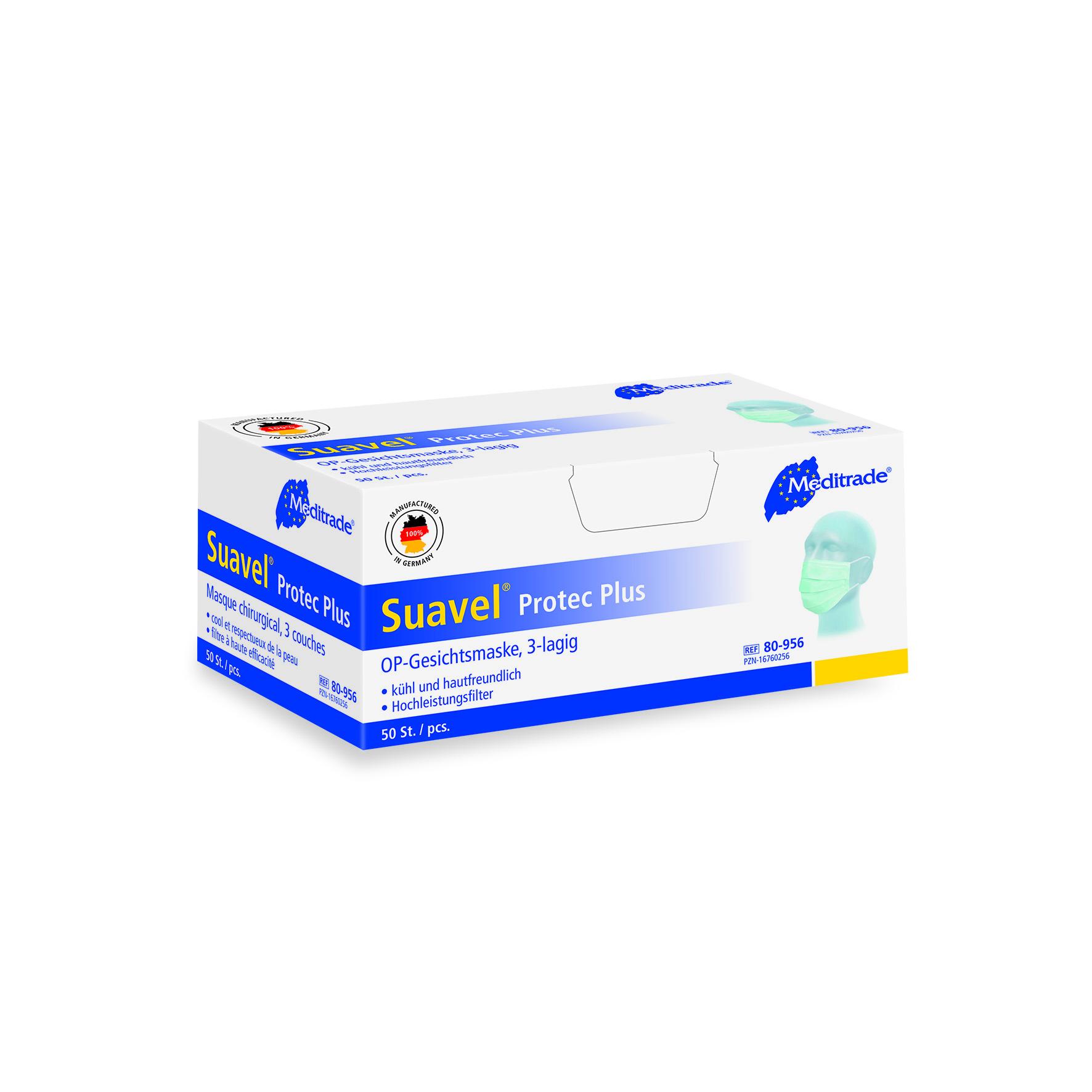 Suavel Protec OP-Maske mit elastischen Ohrschlaufen, Typ II, grün