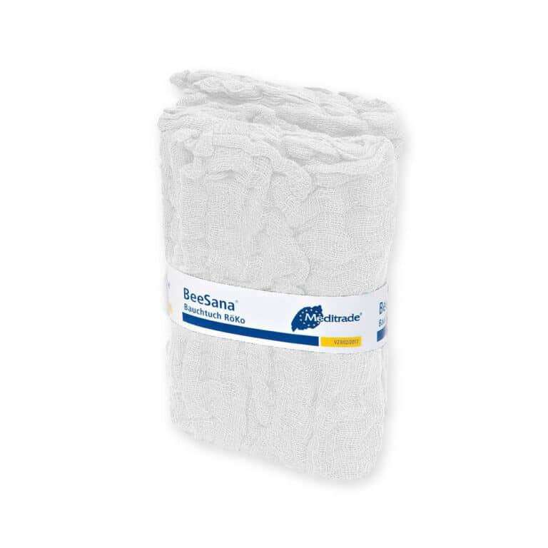 BeeSana Bauchtuch RK RöKo, unsteril, 6-fach, 45 x 45 cm, weiß, mit Schlaufe