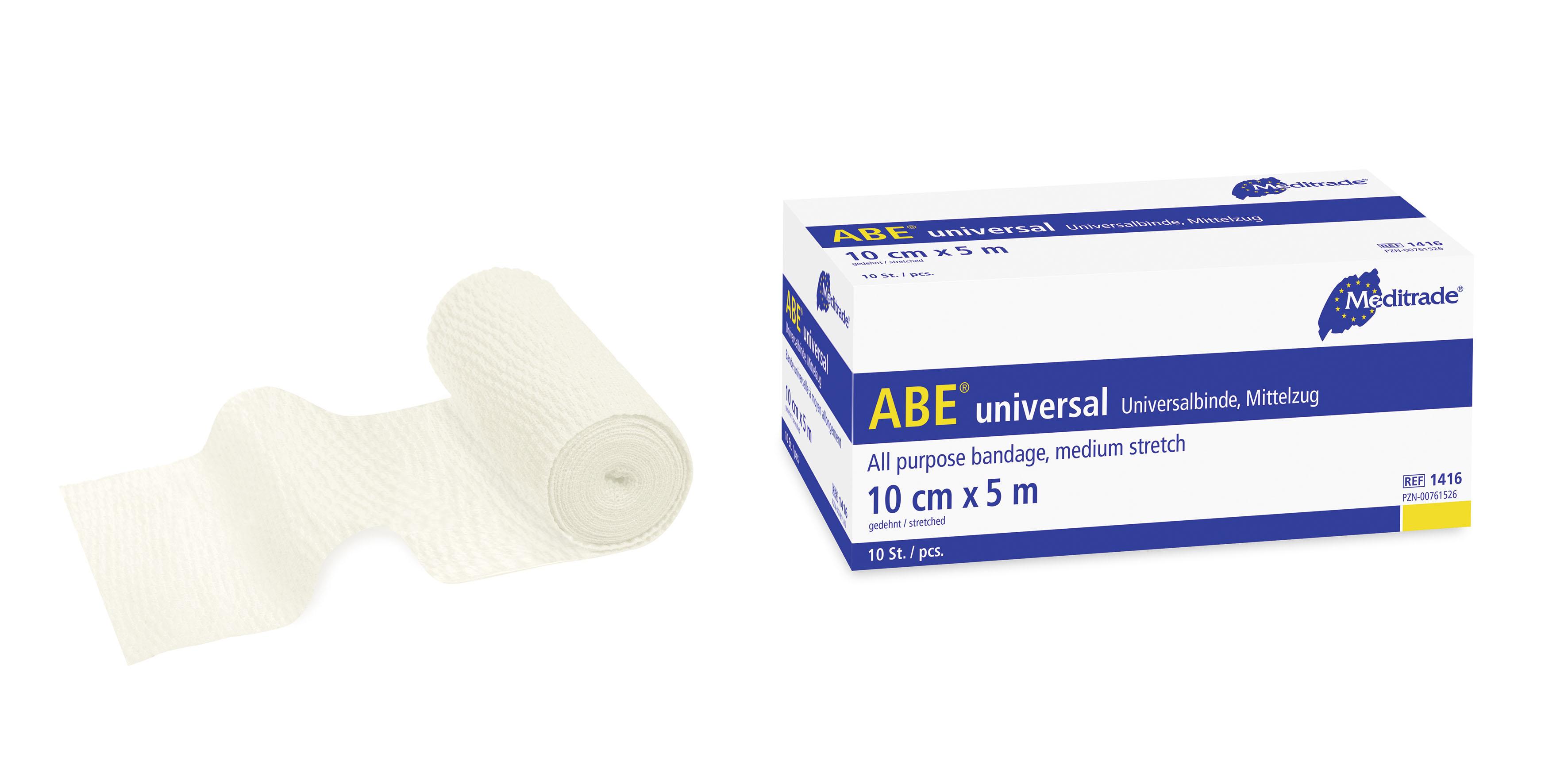 ABE® universal Dauerelastische Universalbinde, doppelt steril, 12 cm x 5 m (15 x 1 Stück)