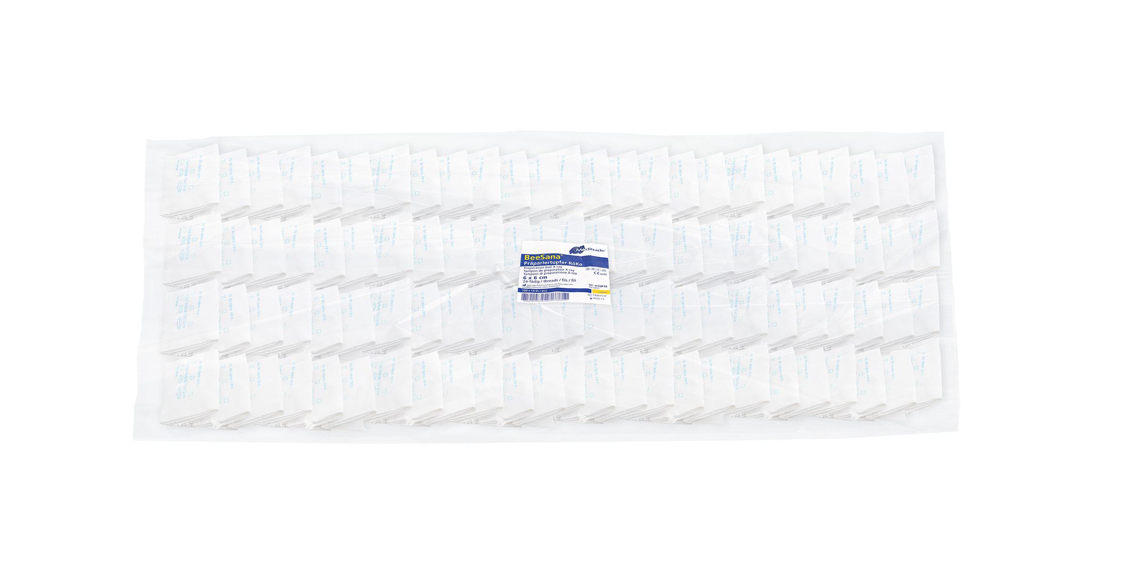 BeeSana® Präpariertupfer RK RöKo, unsteril, 8 x 8 cm