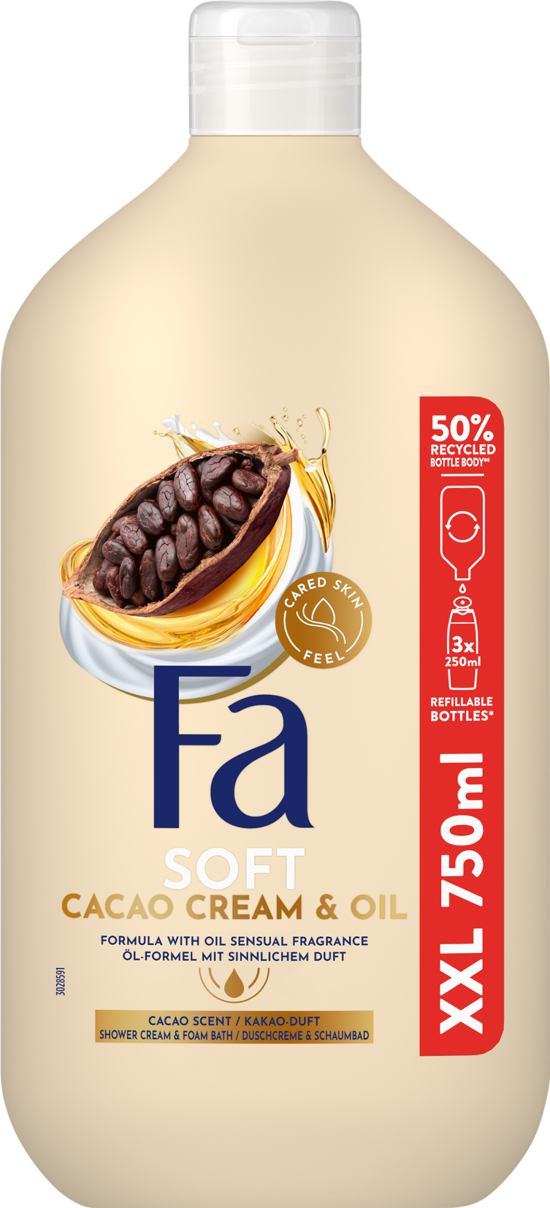 Fa tus- és habfürdő Cream & Oil Cocoa 750 ml