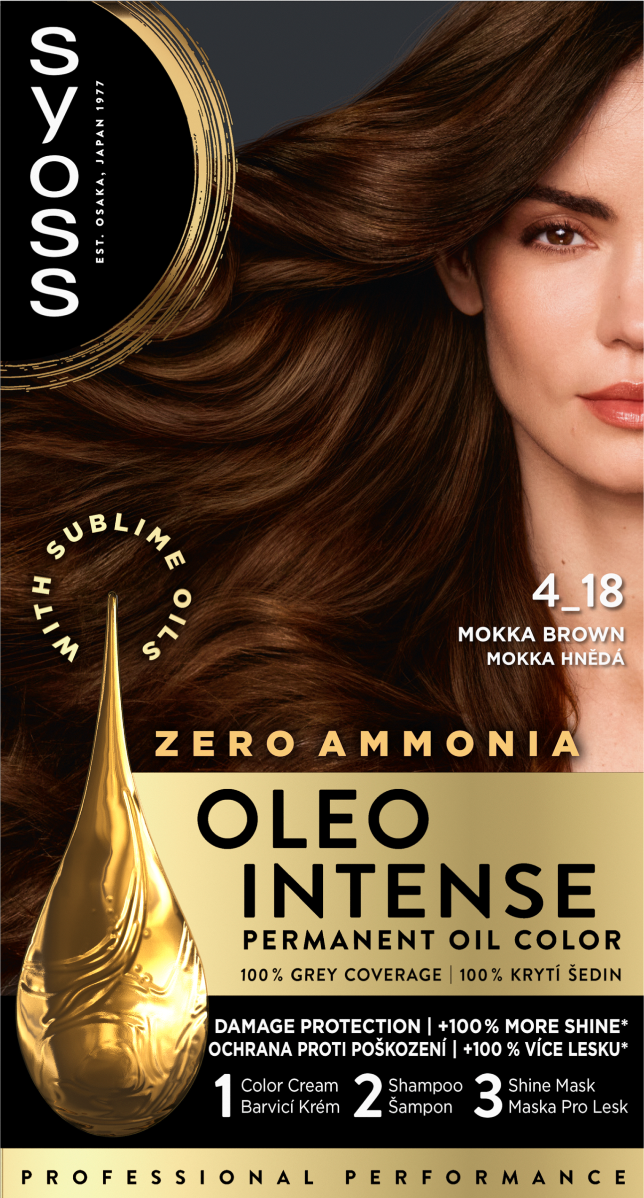 Syoss Color Oleo intenzív olaj hajfesték 4-18 mokka barna