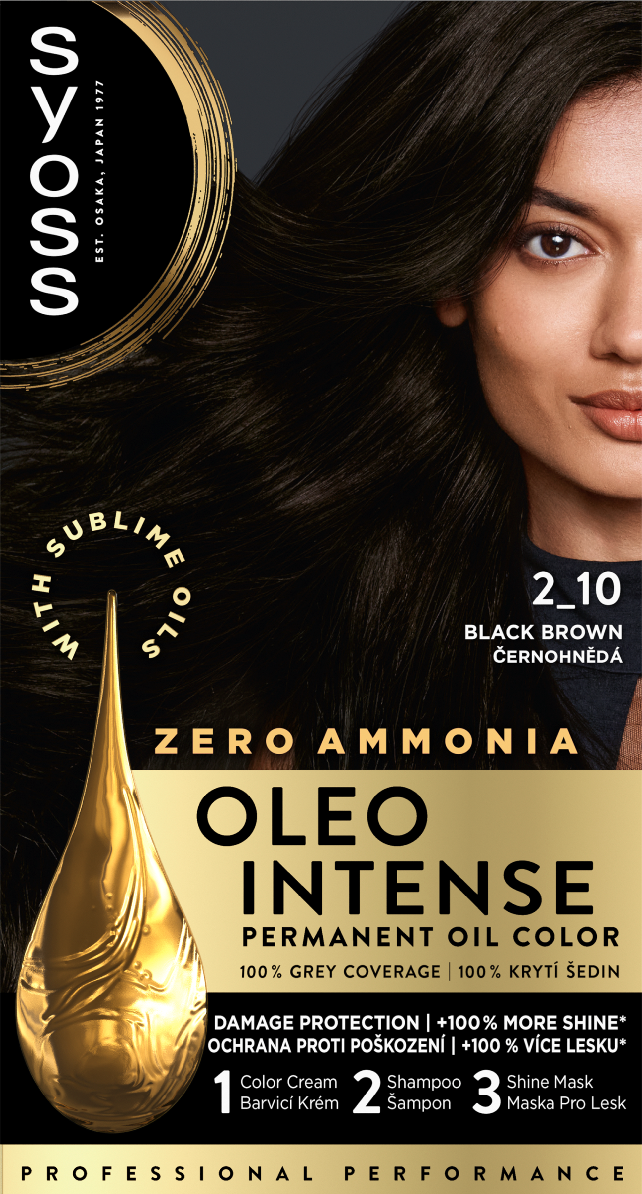 Syoss Color Oleo intenzív olaj hajfesték 2-10 barnásfekete
