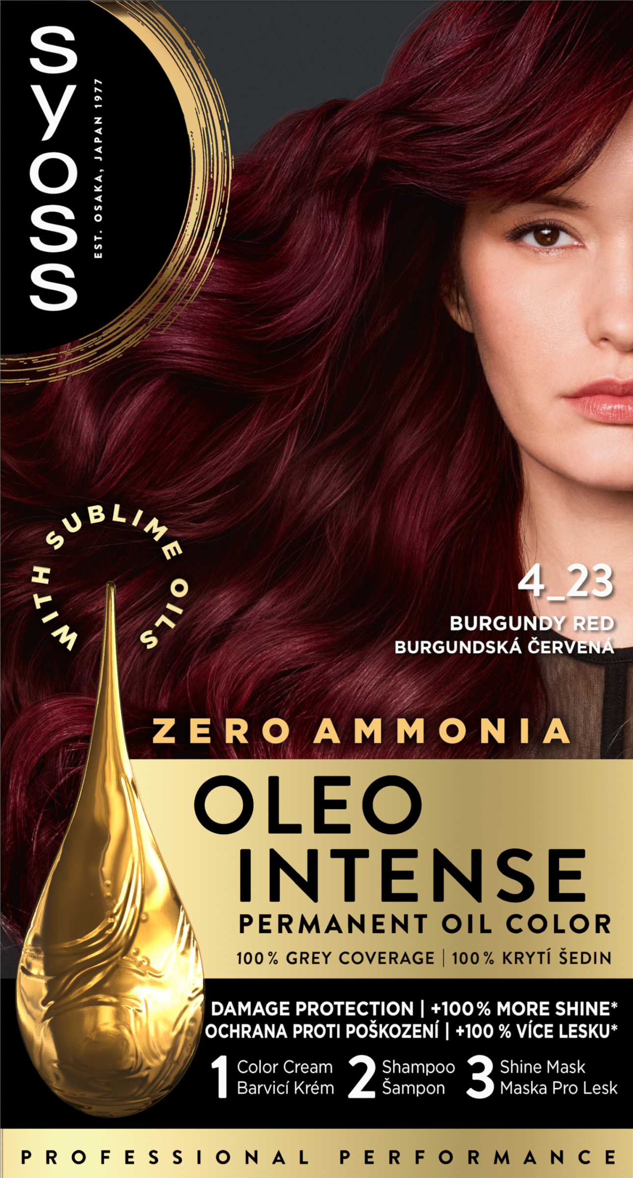 Syoss Color Oleo intenzív olaj hajfesték 4-23 burgundi vörös