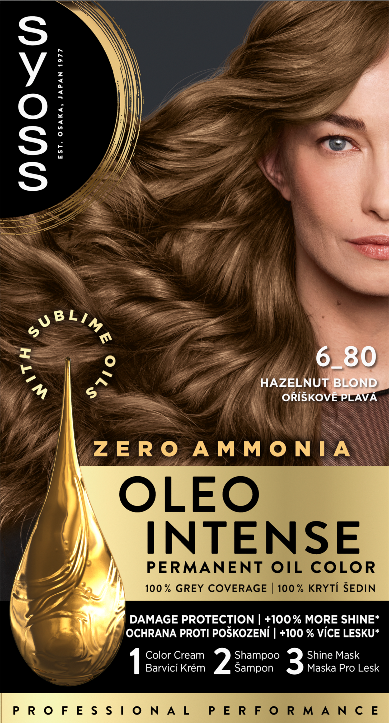 Syoss Color Oleo intenzív olaj hajfesték 6-80 mogyoró szőke