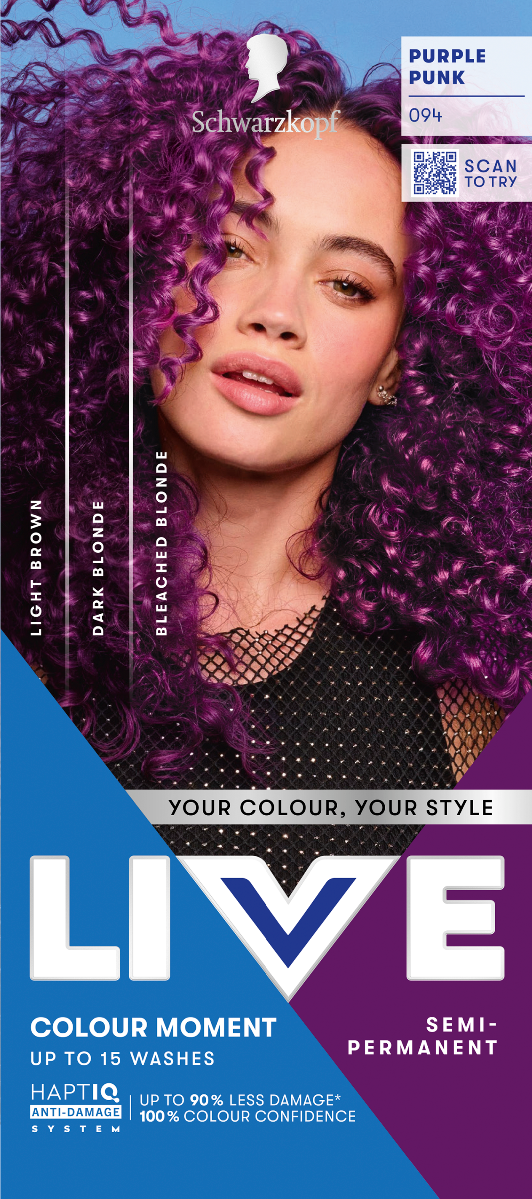Schwarzkopf Live Color  hajszínező 094 Lila punk