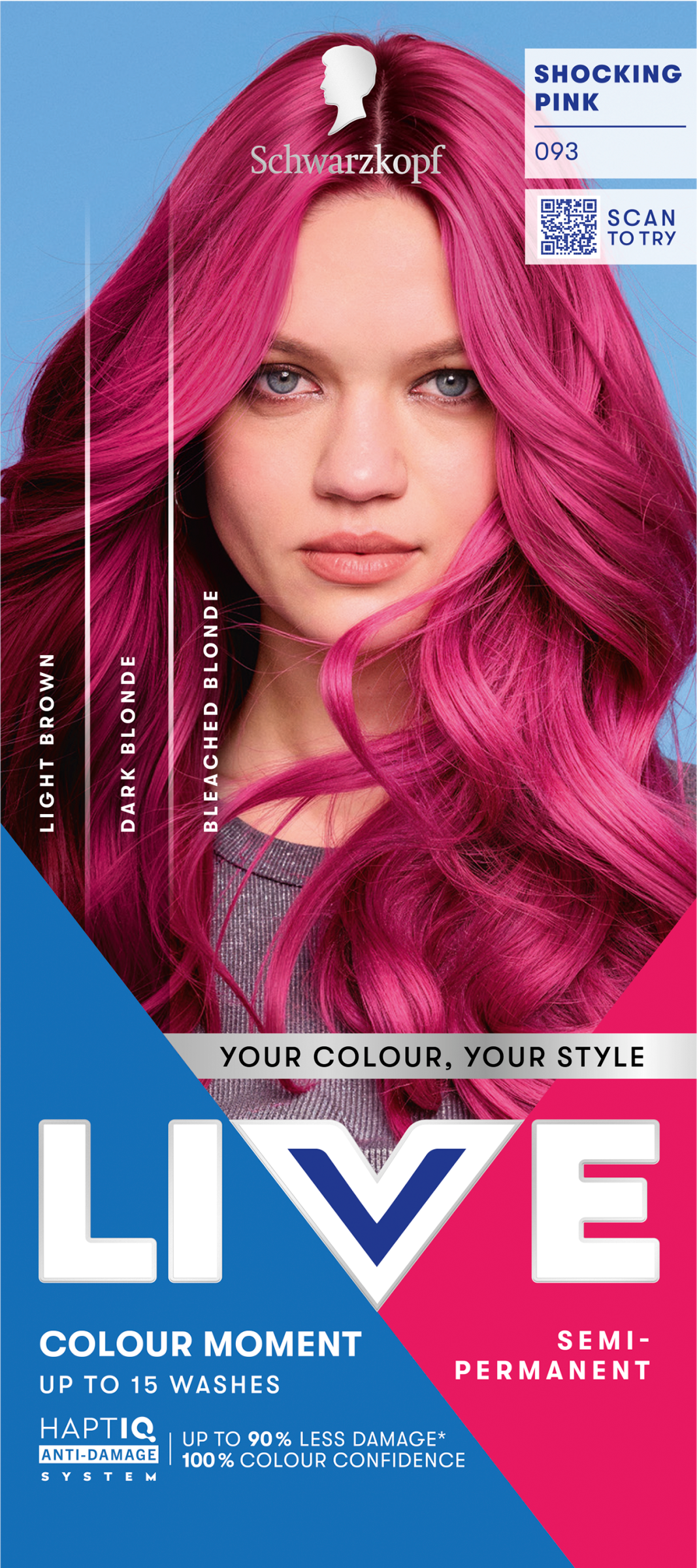 Schwarzkopf Live Color  hajszínező 093 Sokkoló pink