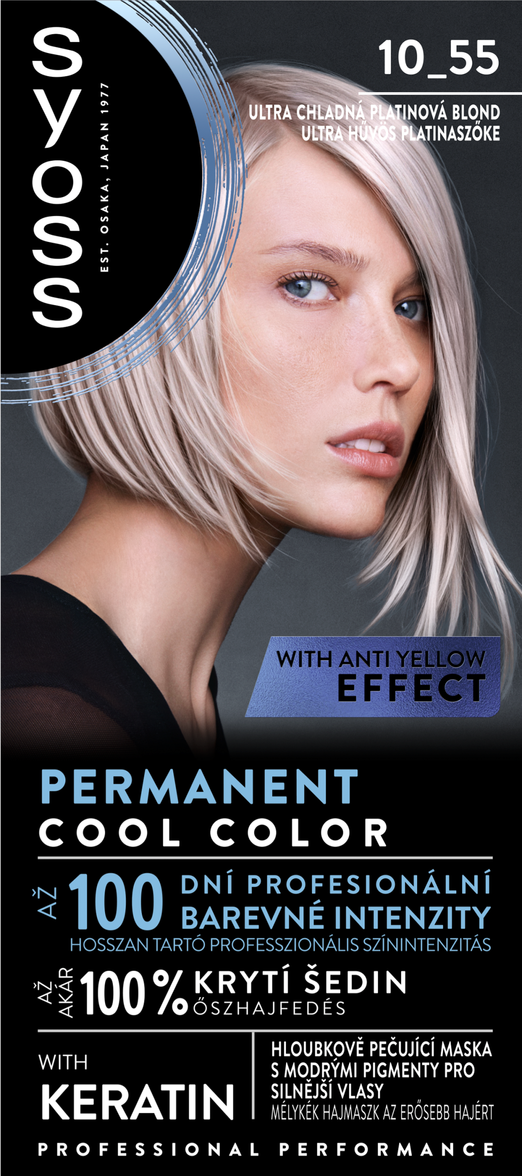 Syoss Color tartós hajfesték 10-55 ultra hűvös platinaszőke