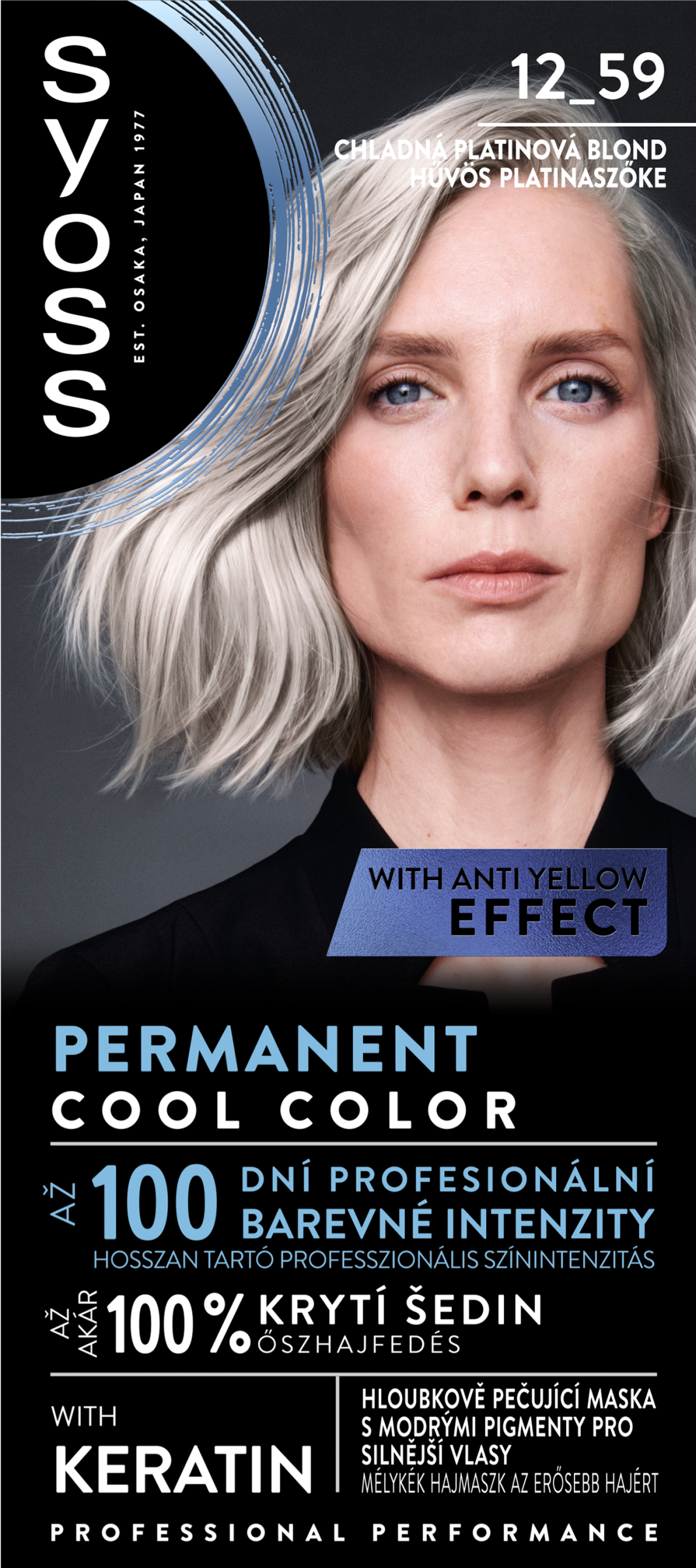 Syoss Color tartós hajfesték 12-59 hűvös platinaszőke