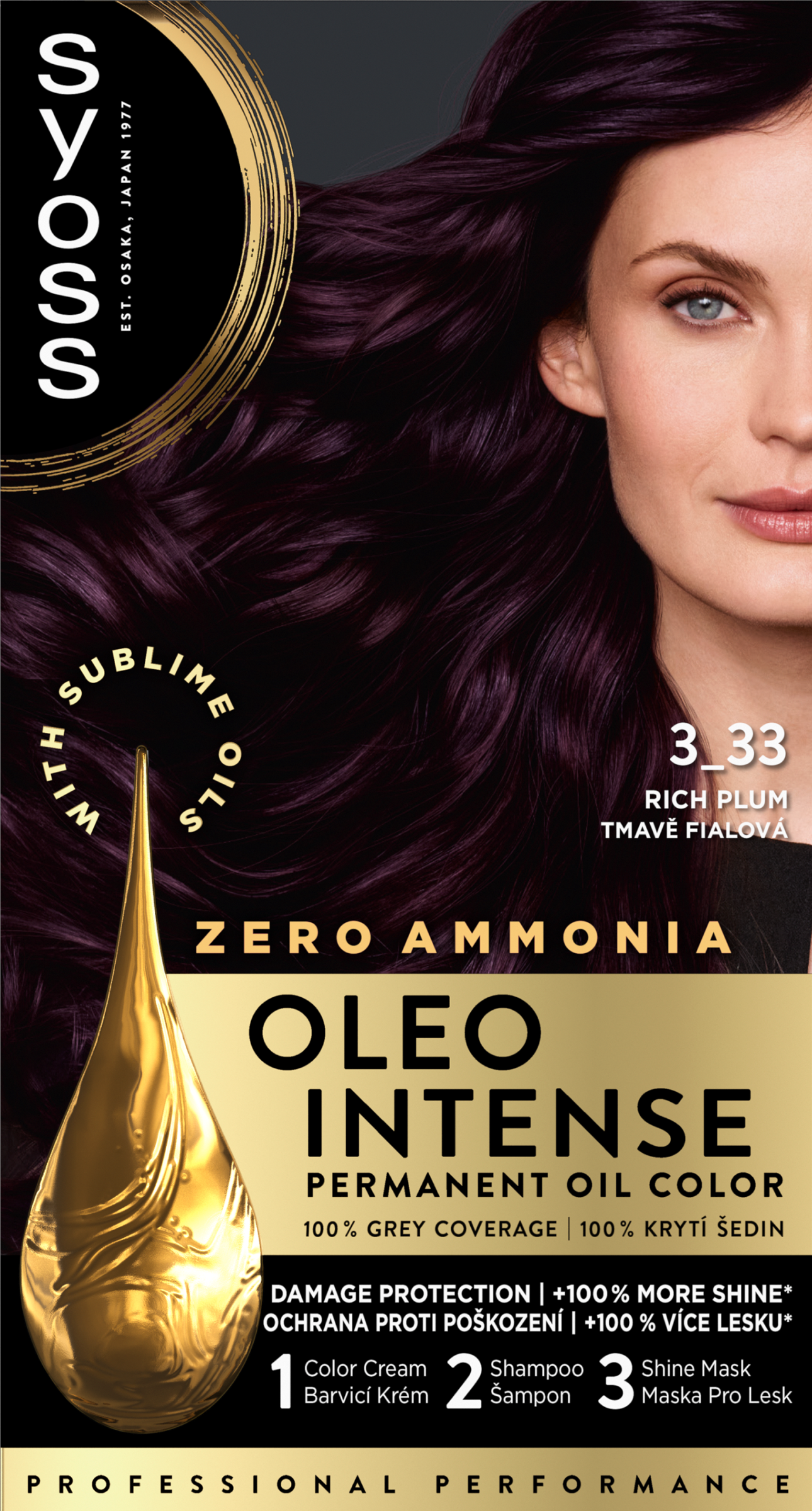 Syoss Color Oleo intenzív olaj hajfesték 3-33 Élénk szilva