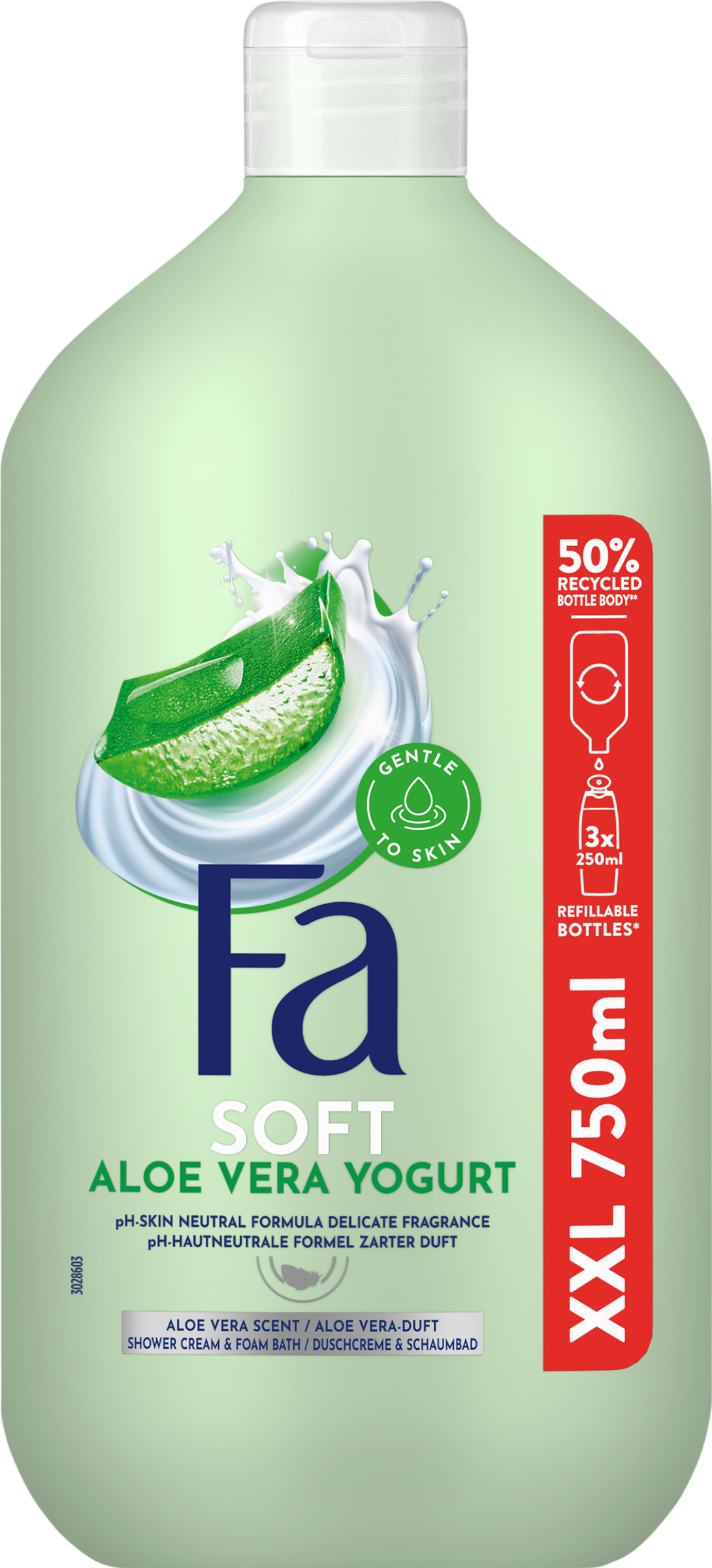 Fa tus- és habfürdő Yogurt Aloe Vera 750 ml