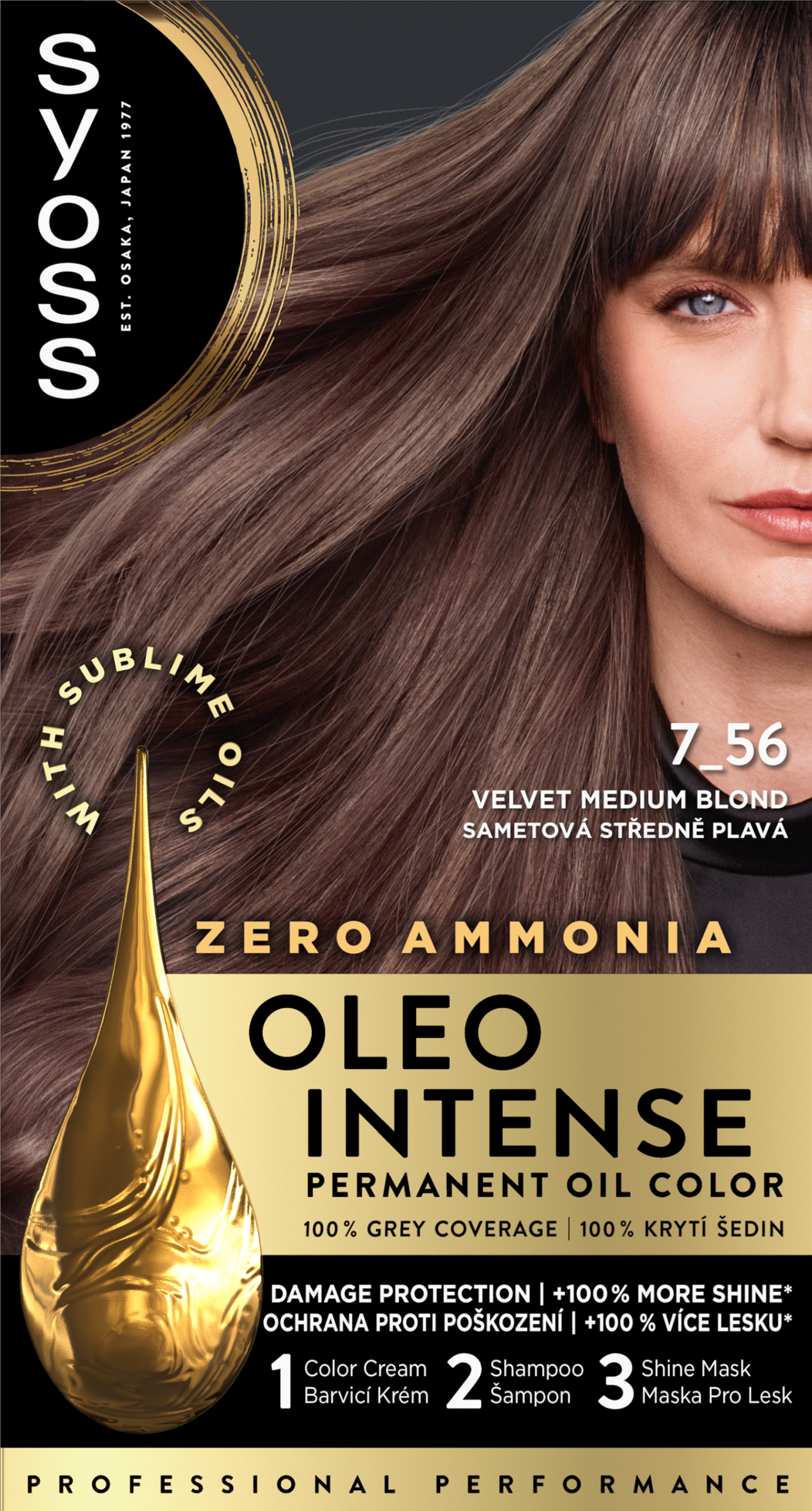Syoss Color Oleo intenzív olaj hajfesték 7-56 Hamvas középszőke
