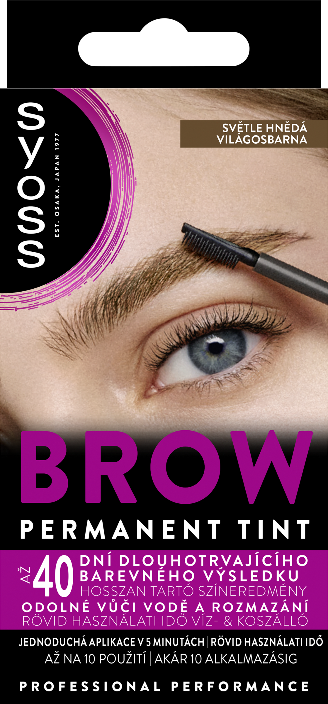 Syoss Brow Tint szemöldökfesték Világosbarna 10 ml